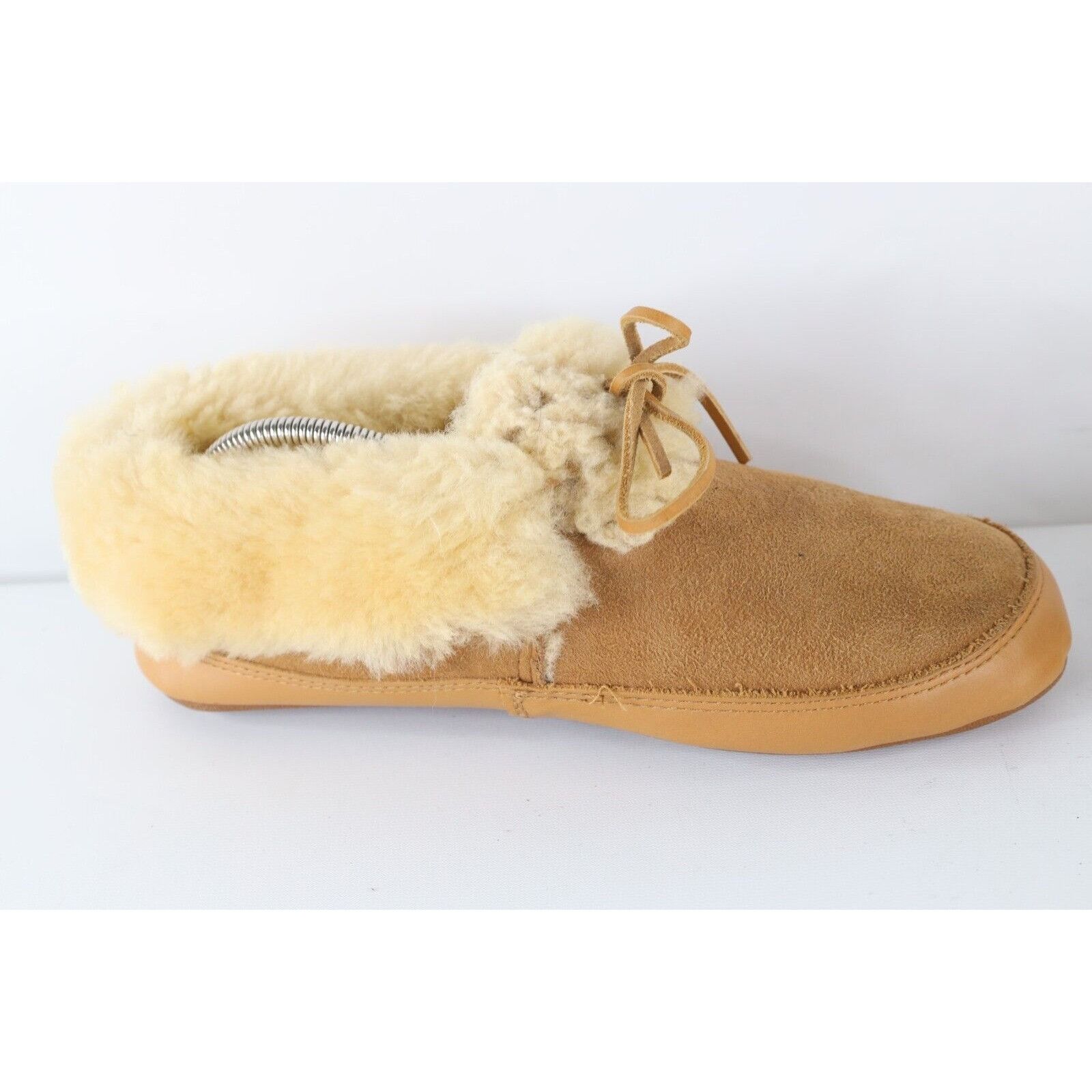 Vintage Vintage 90s Lands End Shearling Lined Suede Leather Slippers Size US 10 / IT 40 - 7 Thumbnail
