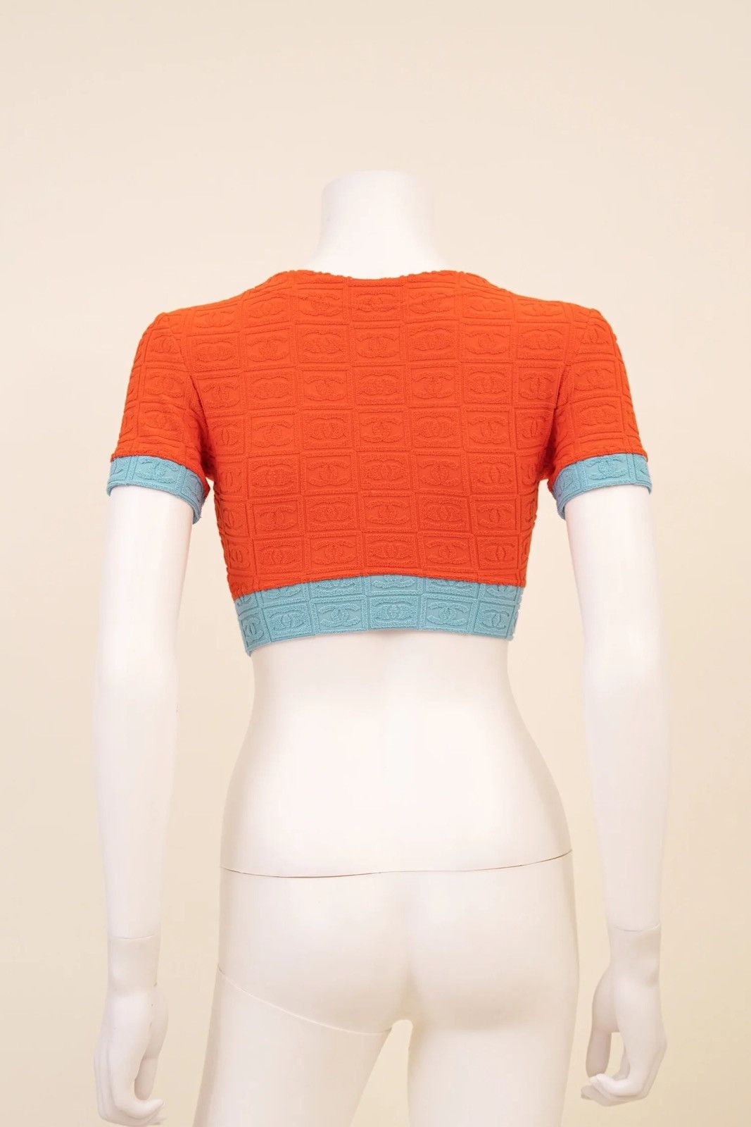 Chanel Chanel Red Terry Cloth Crop Top Size S / US 4 / IT 40 - 5 Thumbnail