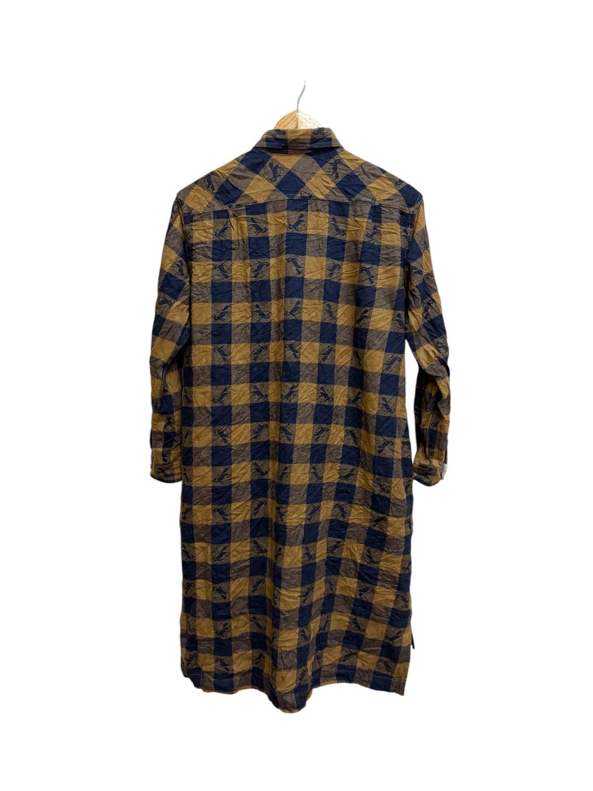 Issey Miyake Ne-Net Chekered Flanel Long Shirt Button Up Size M / US 6-8 / IT 42-44 - 2 Thumbnail
