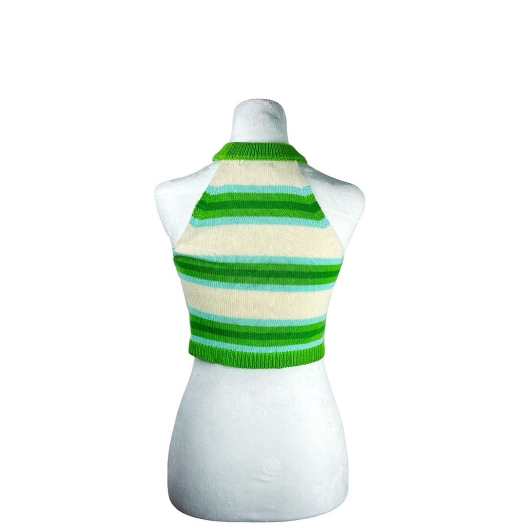Other NIKKA K Women’s Cropped Upcycled Sweater Top Neon Green XS Size XS / US 0-2 / IT 36-38 - 4 Thumbnail