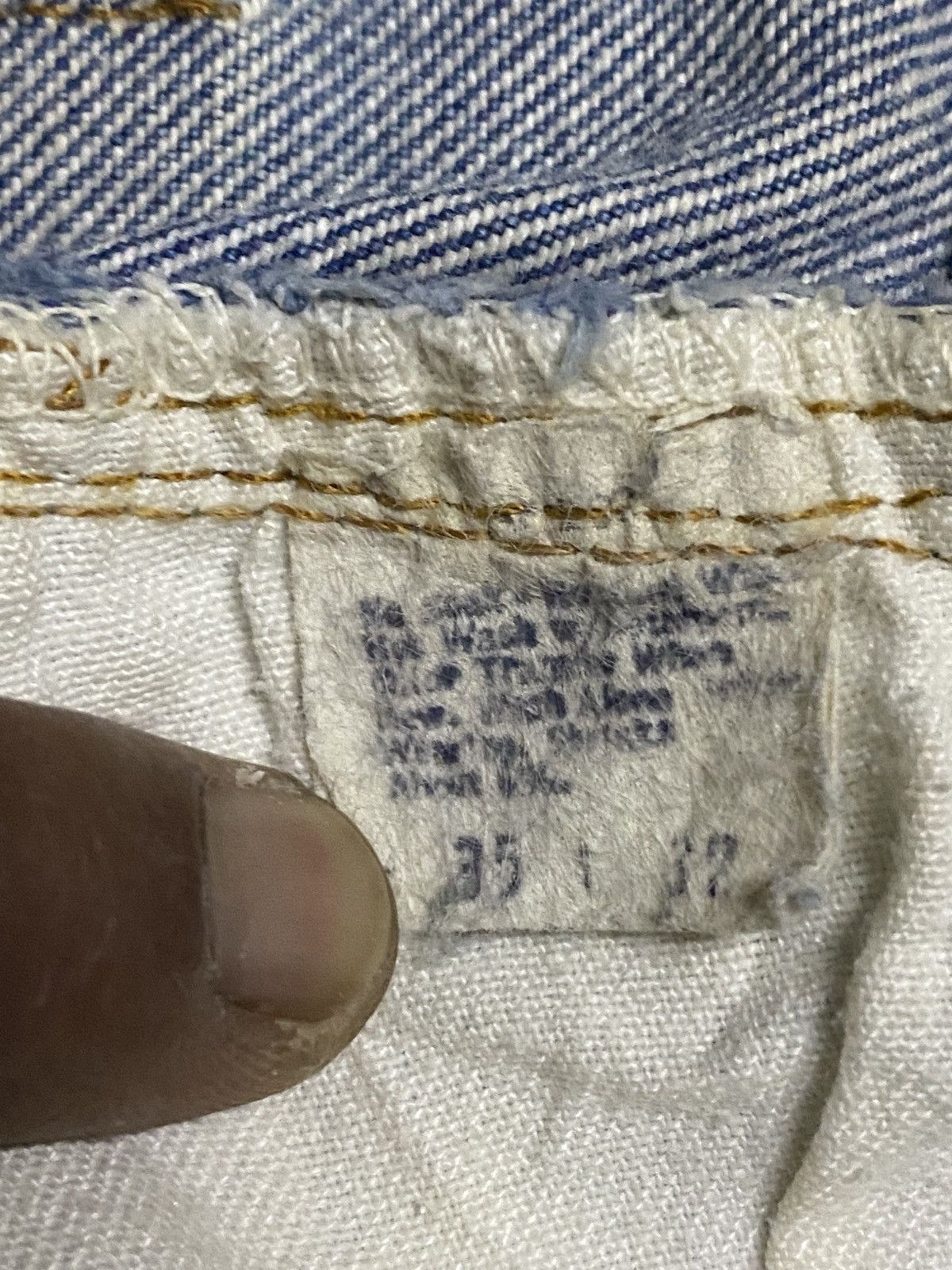 Levi's W32 Vintage Levis 501 60s Selvedge Rindem No6 ButtonFly Jean Size US 32 / EU 48 - 24 Thumbnail