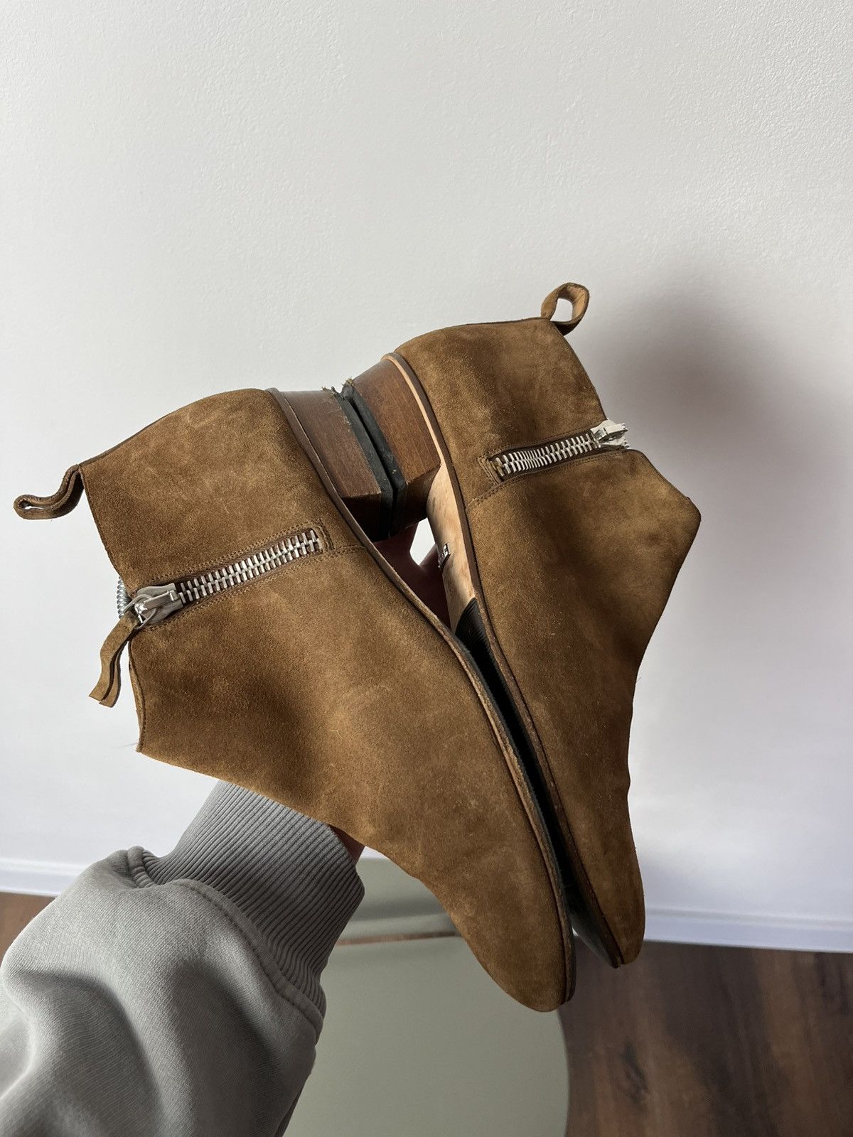 Gucci Gucci Suede Side-Zip Ankle Boots 39 EU / 8 US Made in Italy Size US 8 / IT 38 - 18 Thumbnail