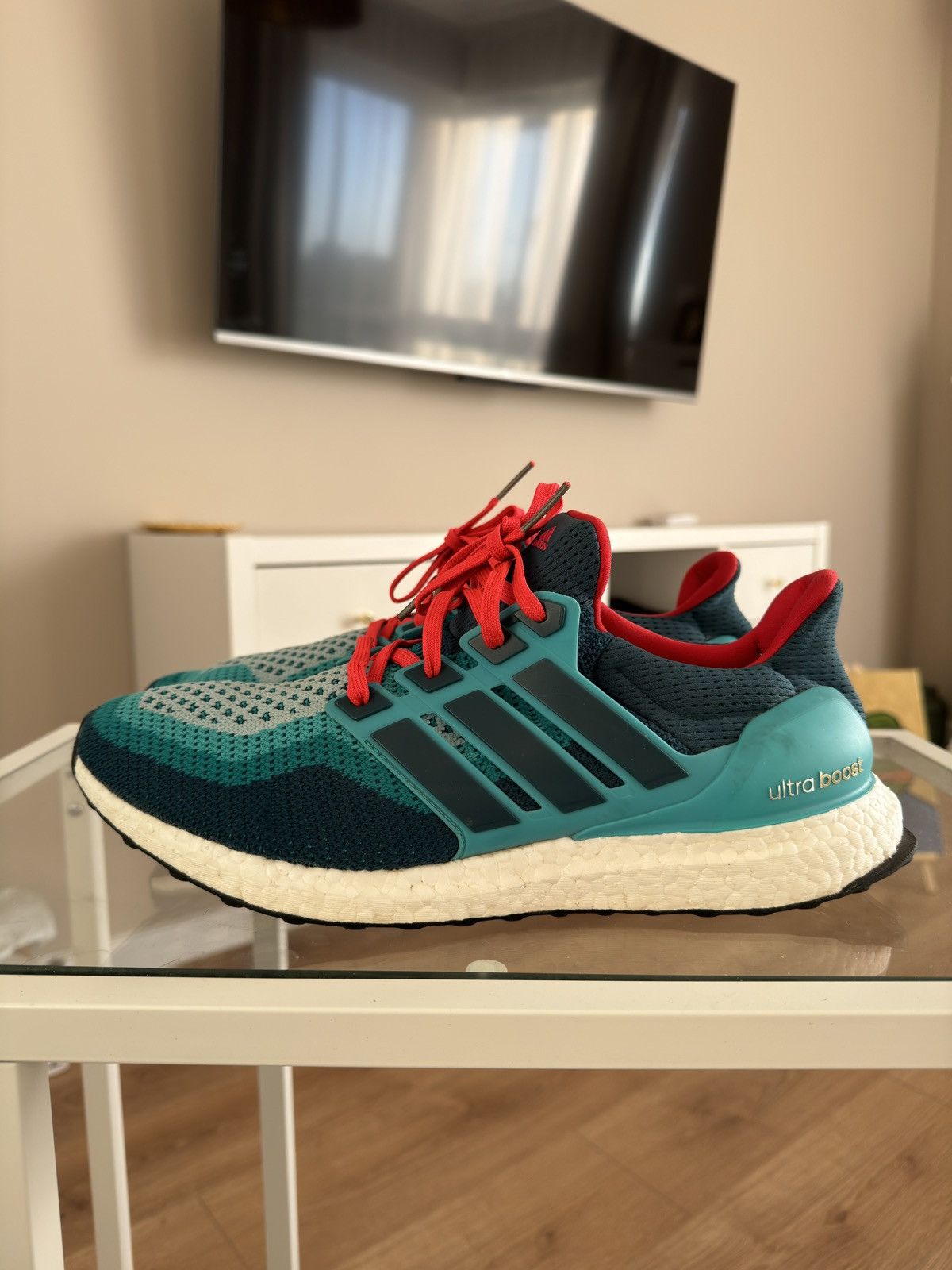 Adidas × Vintage adidas Ultra Boost 2.0 Mineral Green 2015 Size US 11.5 / EU 44-45 - 4 Thumbnail