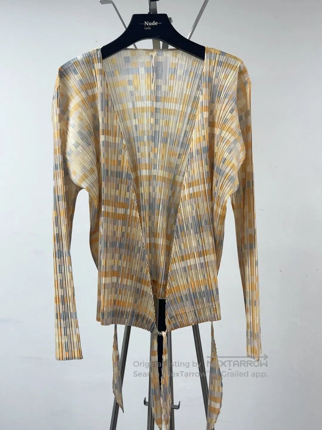 Pleats Please Issey Miyake Pleats Please ISSEY MIYAKE Yellow Mosaic Pleated Top. Size L / US 10 / IT 46 - 1 Thumbnail