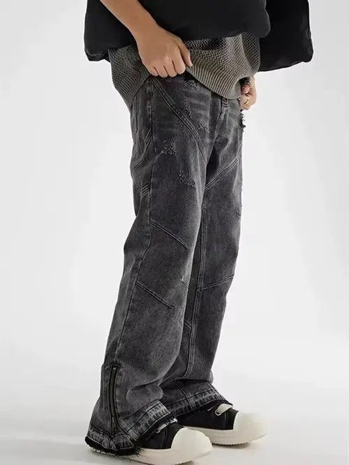 Japanese Brand Miyauchi x Rena high street washed loose ripped jeans Size US 28 / EU 44 - 3 Thumbnail
