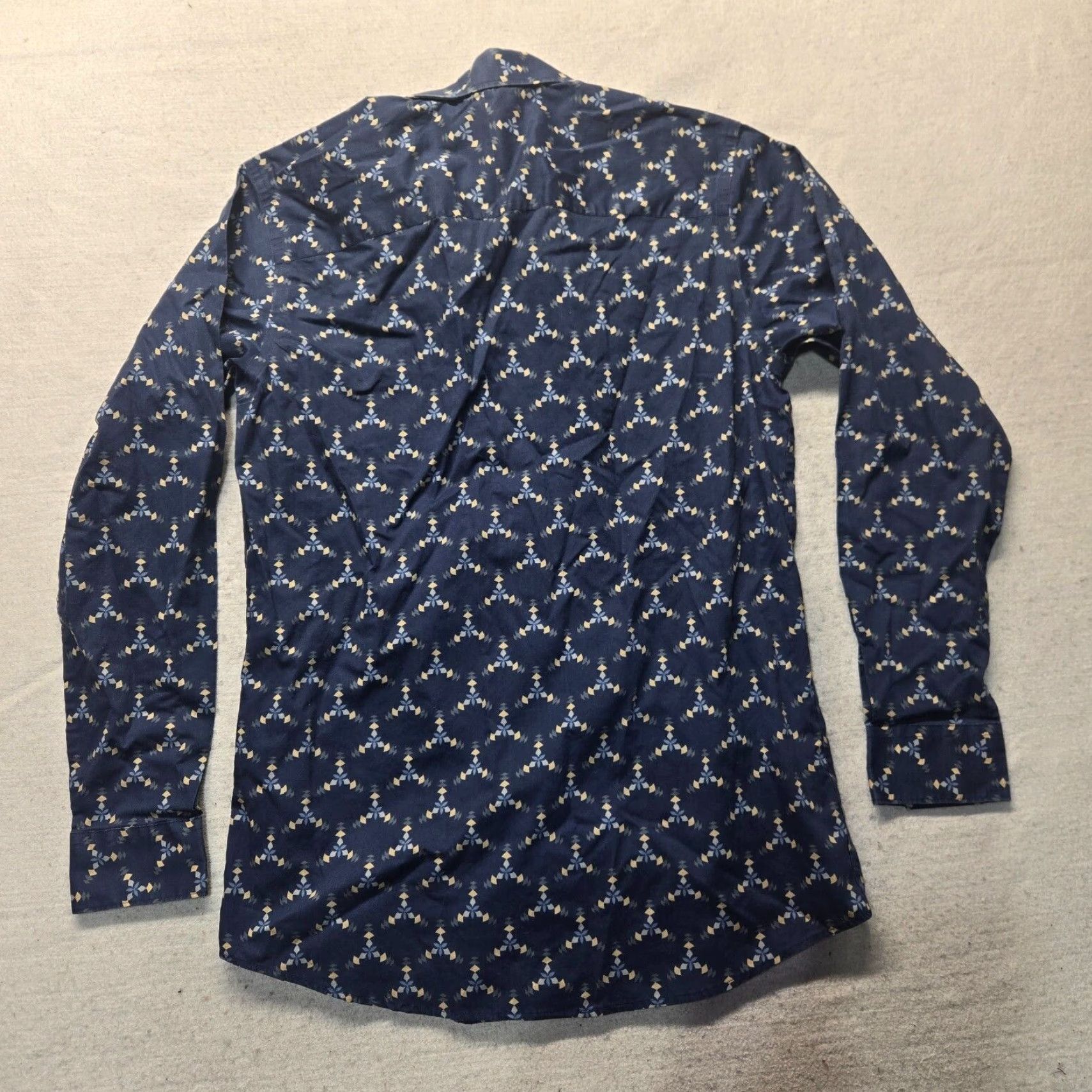 Haggar Haggar Men's Blue Dress Shirt Button-Up Long Sleeve 15.5 Regular Fit Business Casual Workwear Size 40R - 7 Thumbnail