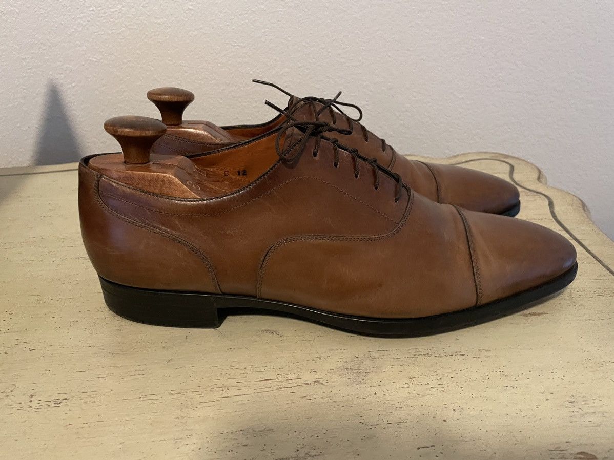 Santoni Leather Cap Toe Oxford Size US 12 / EU 45 - 2 Thumbnail