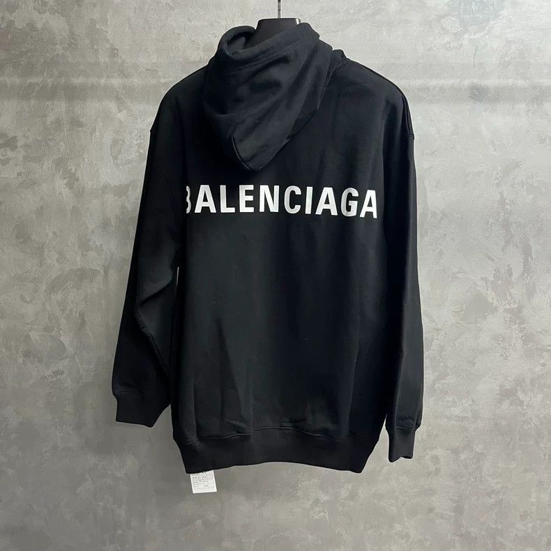 Balenciaga Balenciaga Latest Black Back Large Logo Printed Hoodie-2506 Size US S / EU 44-46 / 1 - 5 Thumbnail
