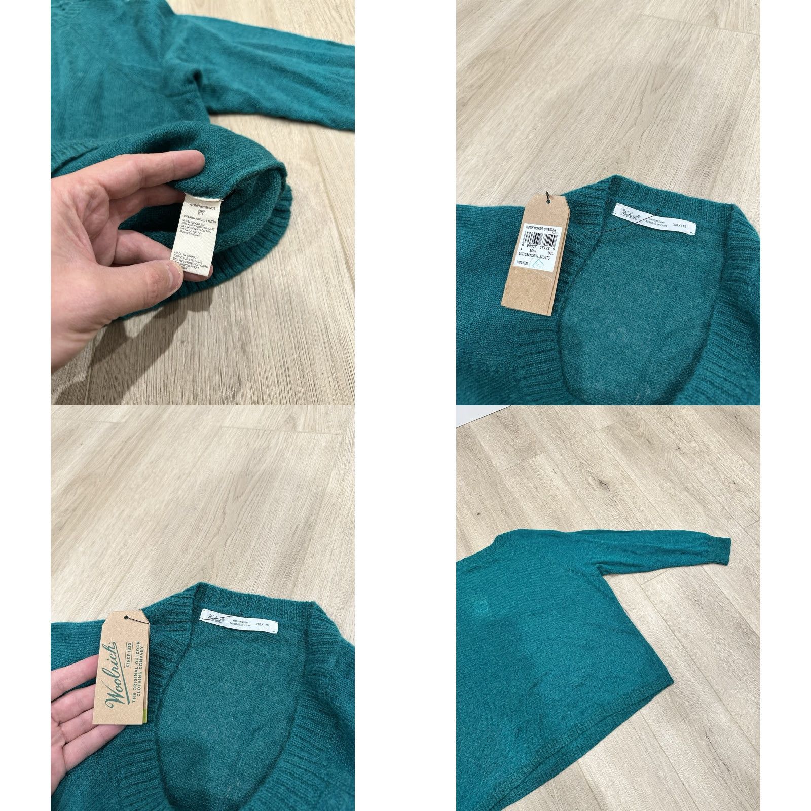 Vintage VINTAGE? No — Woolrich Sweater 2XL Green Mohair Motif Womens Crew Neck Long Sleeve Pullover Size XXL / US 16-18 / IT 52-54 - 8 Thumbnail