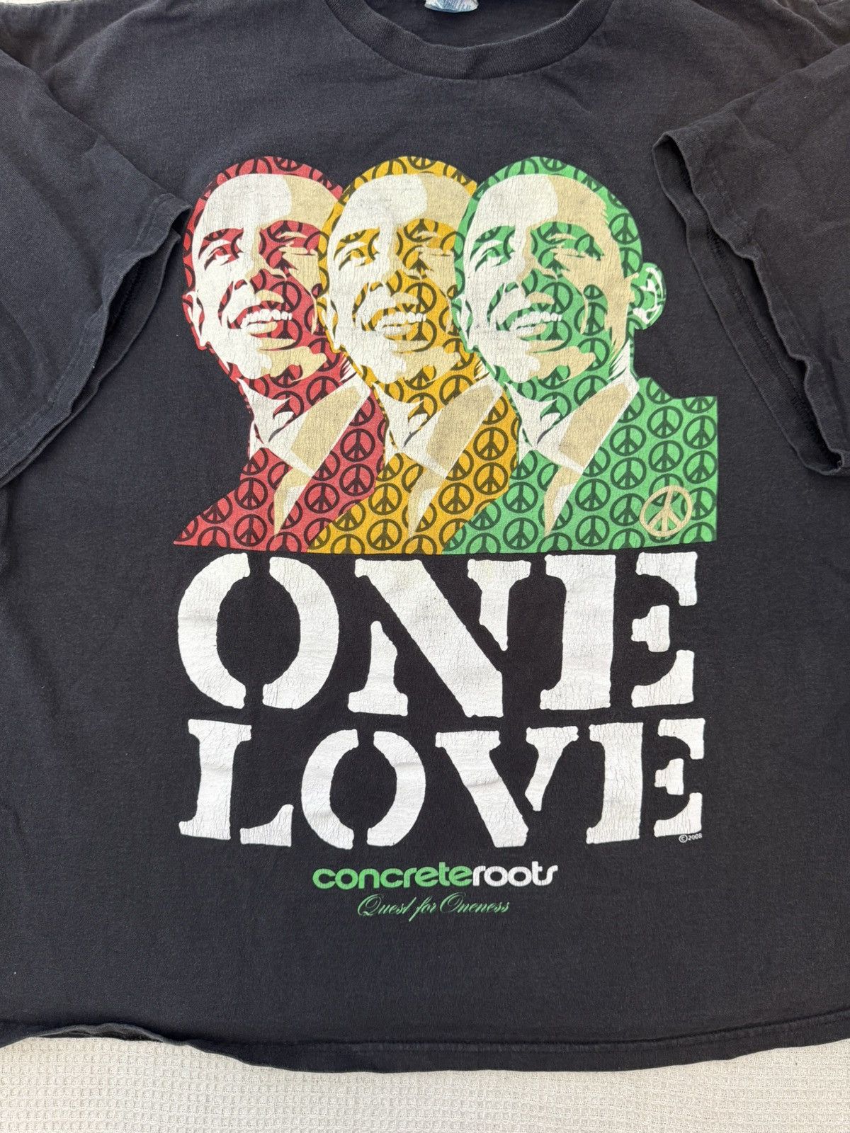 Vintage Vintage Barack Obama Concrete Roots Rap Tee Size US XXL / EU 58 / 5 - 2 Thumbnail