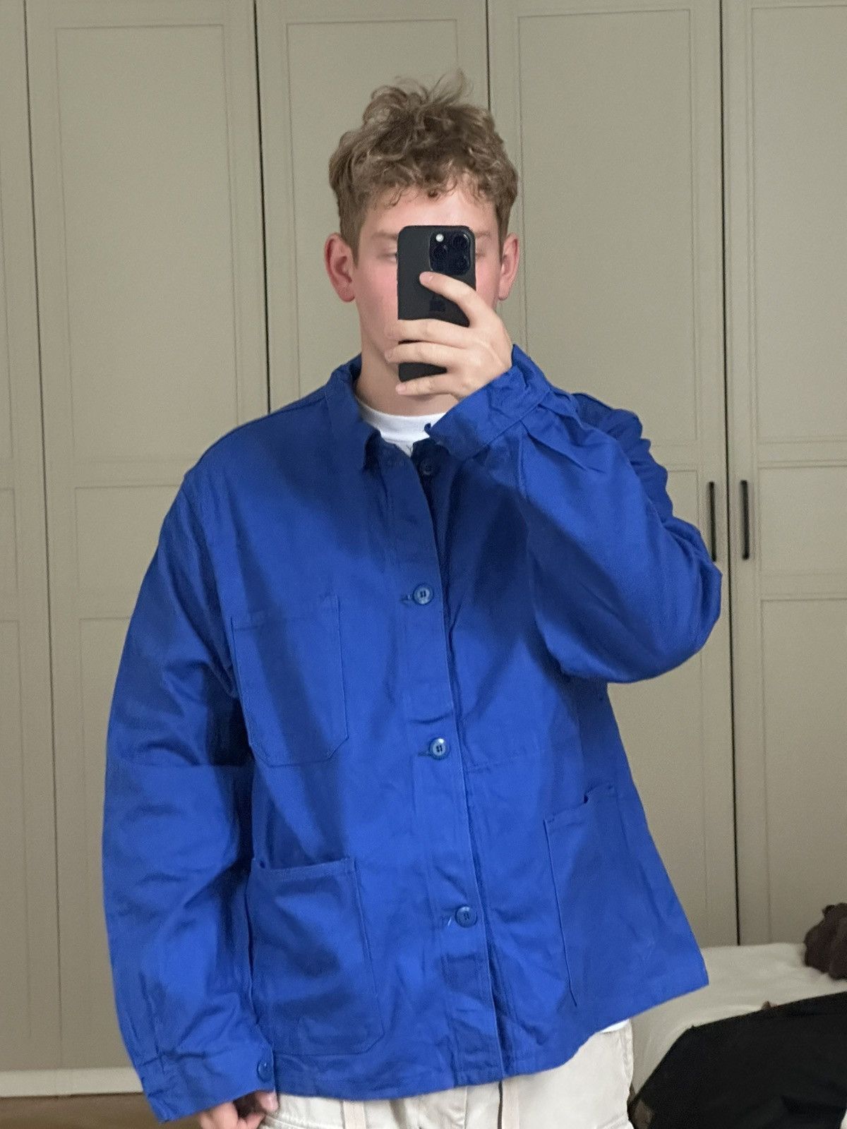 Le Laboureur 70s 80s Vintage German HBT French Work Chore Jacket Size US XL / EU 56 / 4 - 7 Thumbnail