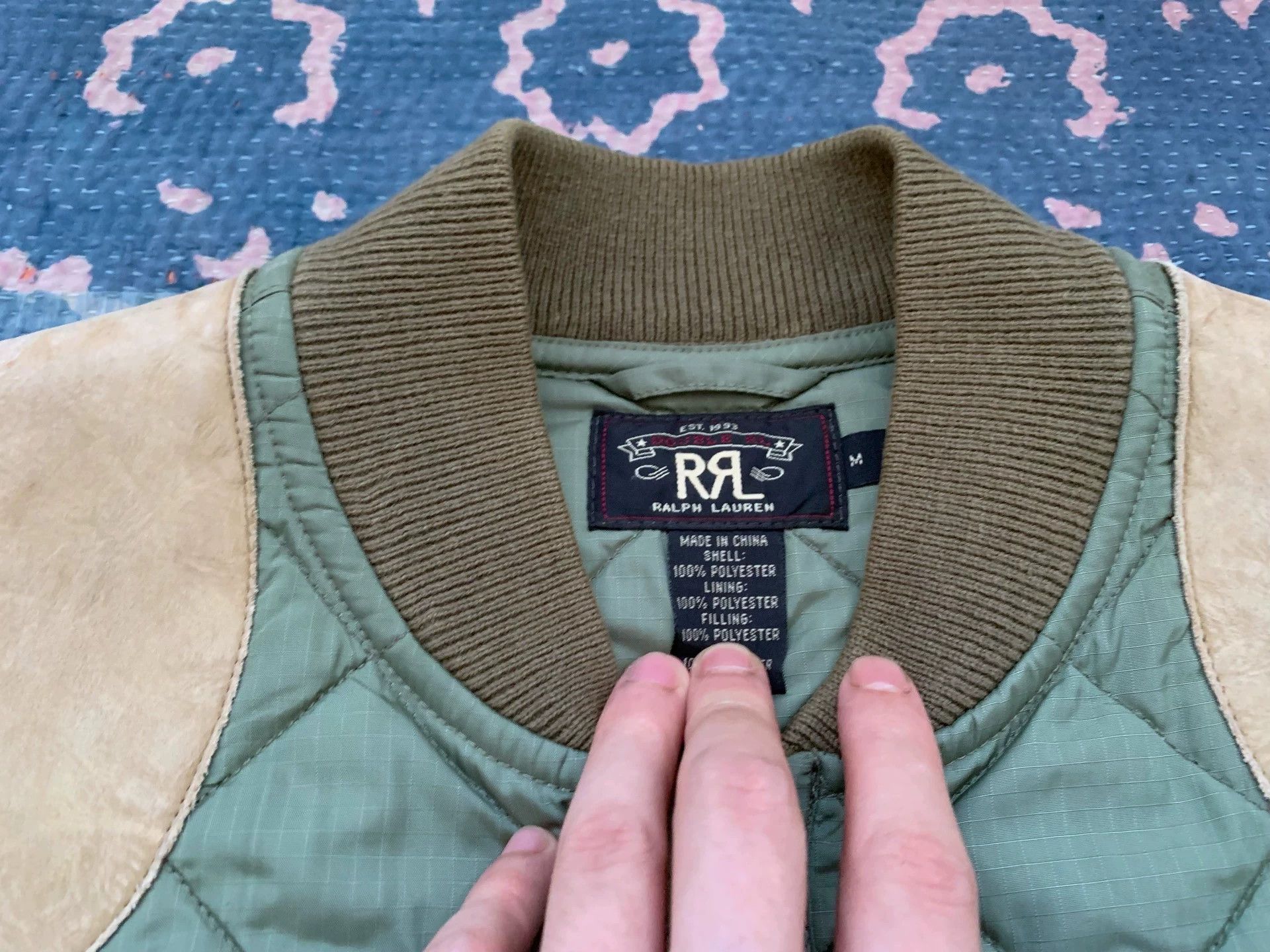 RRL Ralph Lauren RRL Diamond Quilted Leather-Paneled Vest M New Size US M / EU 48-50 / 2 - 3 Thumbnail