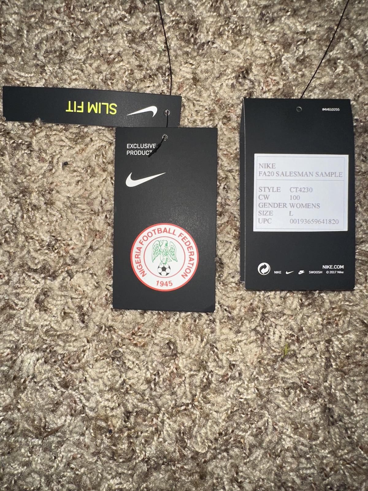 Nike Nike Nigeria 2020 Authentic Vapor Match Away Jersey Sample Size L / US 10 / IT 46 - 12 Thumbnail