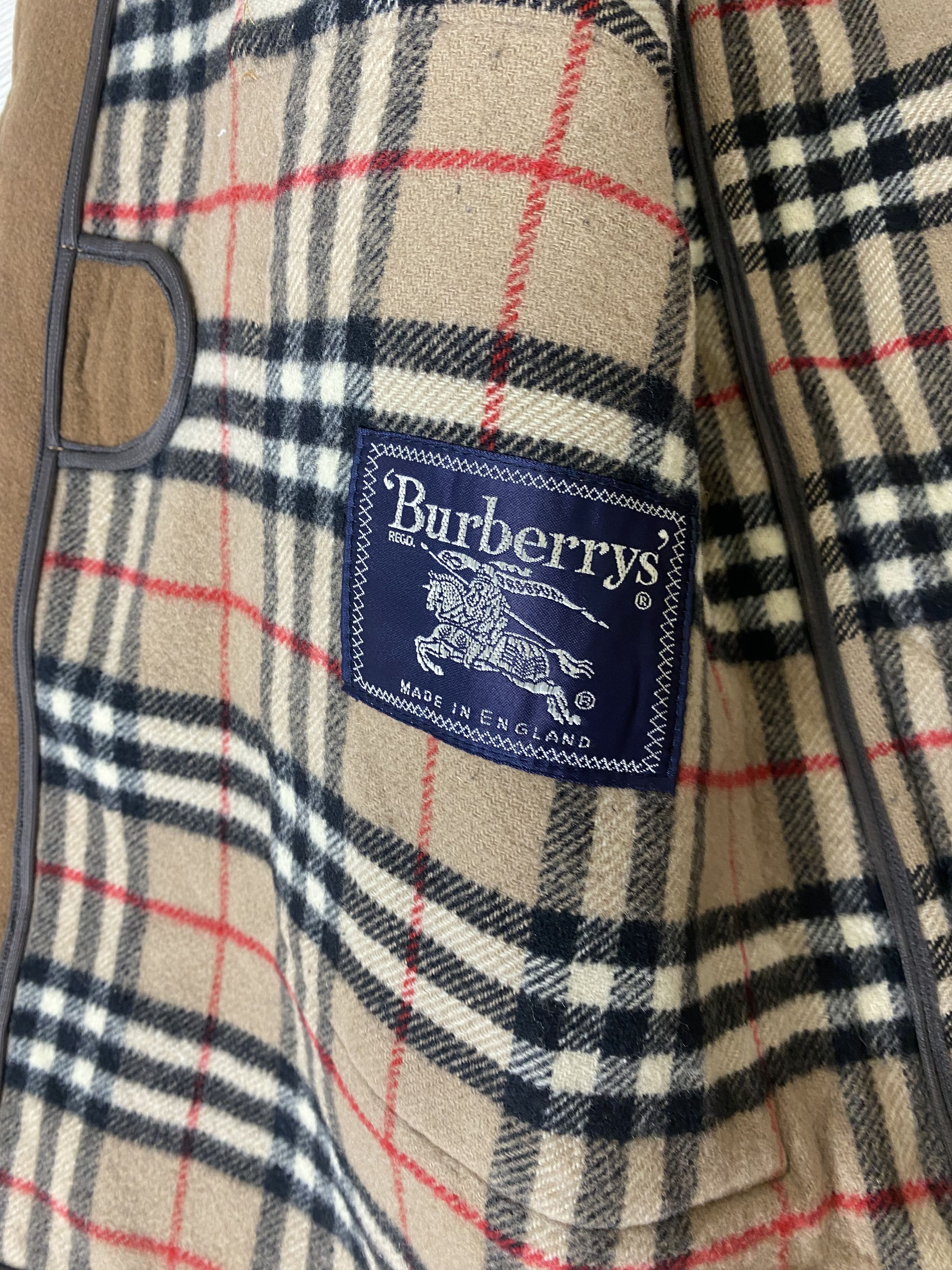 Burberry Vintage Nova Check Wool Duffle Coat