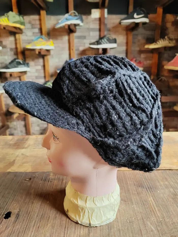 Japanese Brand Vintage Japanese Style Punk Crochet Knitted Handmade Big Hat Size ONE SIZE - 2 Thumbnail