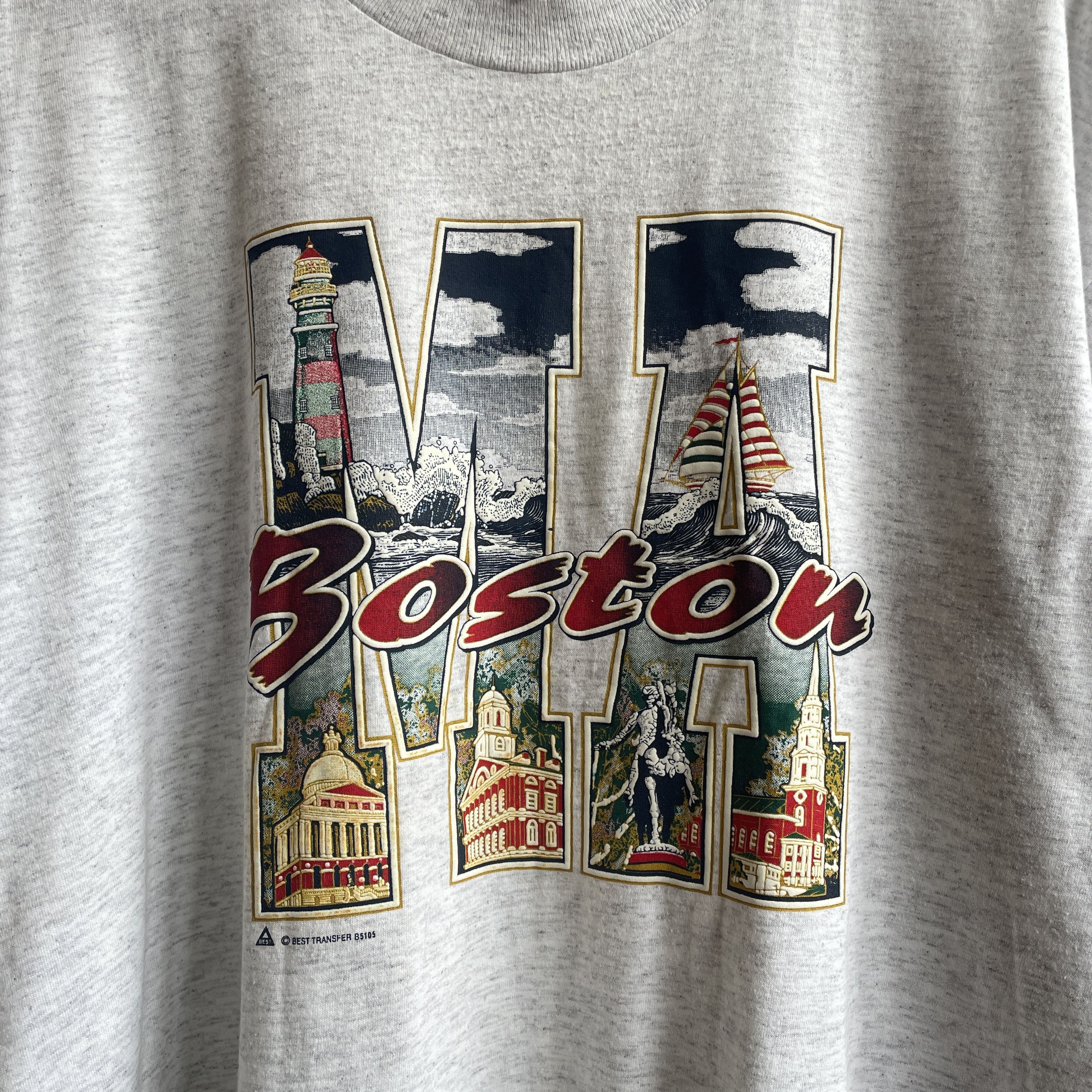 Vintage Boston Vintage 90's Single Stitch T-Shirt Size XL Size US XL / EU 56 / 4 - 4 Thumbnail
