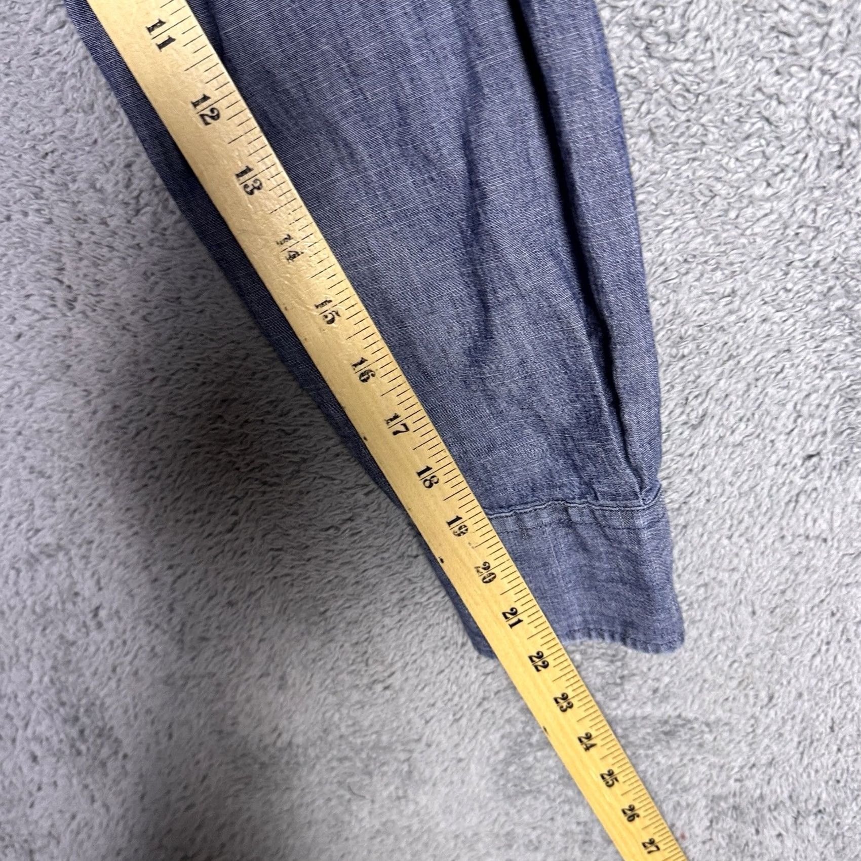 Peter Millar Peter Millar Shirt Mens L Blue Denim Chambray Button Up Crown Crafted Size US L / EU 52-54 / 3 - 7 Thumbnail