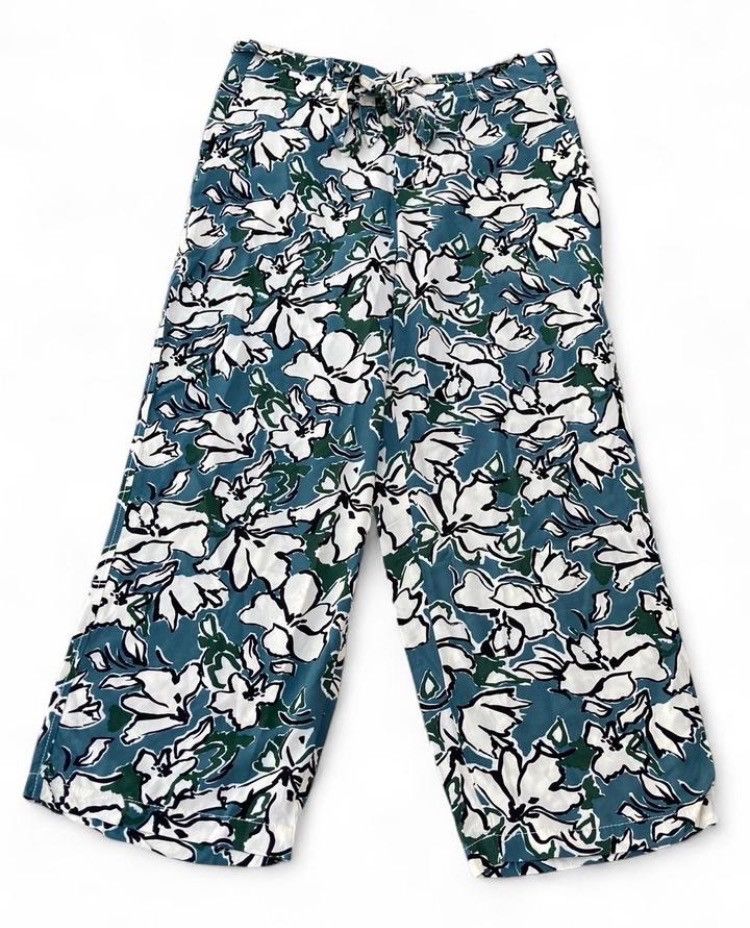 Banana Republic Banana Republic Y2K Abstract Wave Wide Leg Pants Size 6P Size 28" / US 6 / IT 42 - 1 Thumbnail