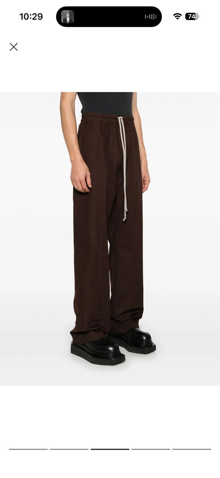 Rick Owens Rick Owens SS25 Brown Dietrich Trousers (EU50) Size US 32 / EU 48 - 3 Thumbnail