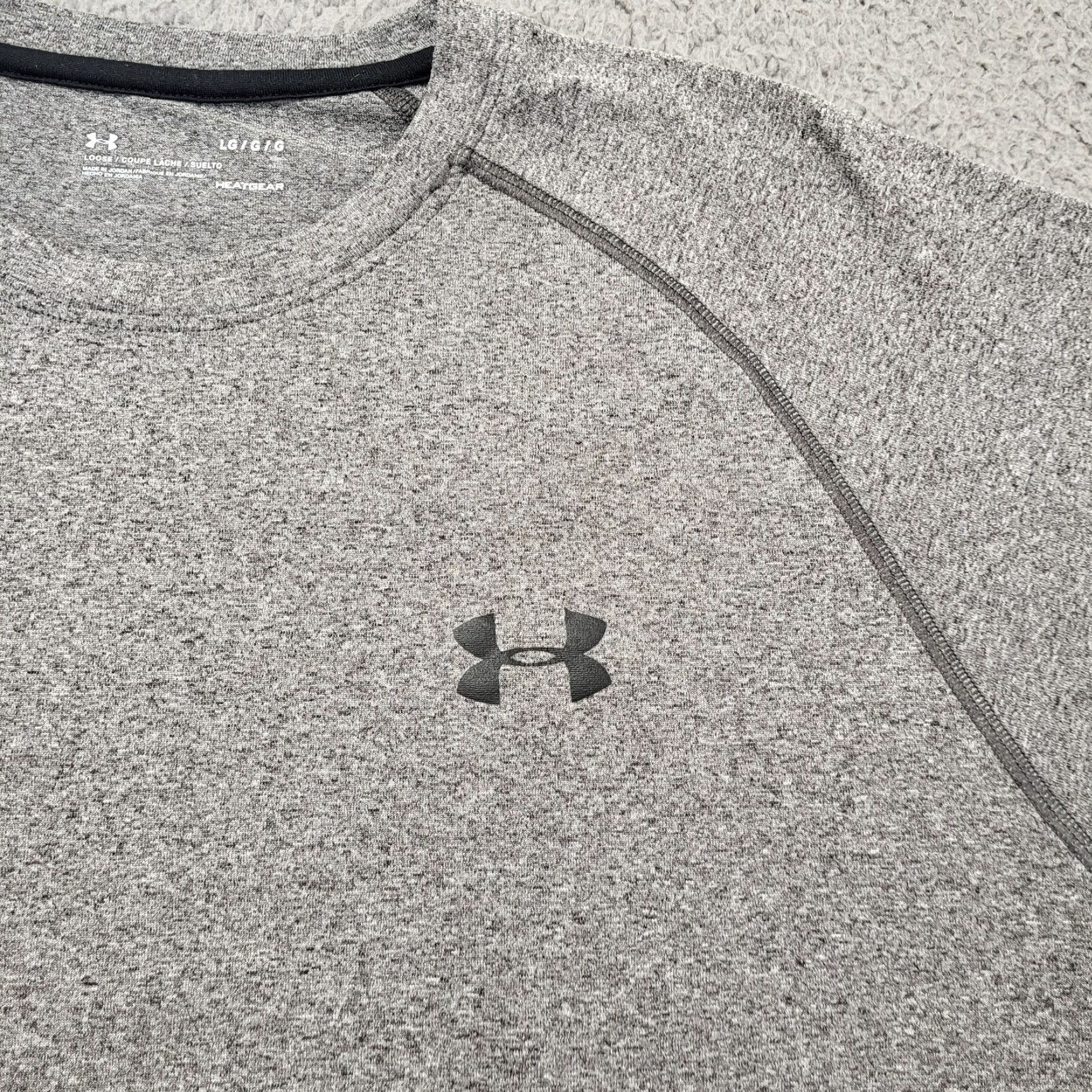 Under Armour Under Armour Lightweight Shirt Mens L Gray Heatgear Raglan Long Sleeve Loose Size US L / EU 52-54 / 3 - 3 Thumbnail