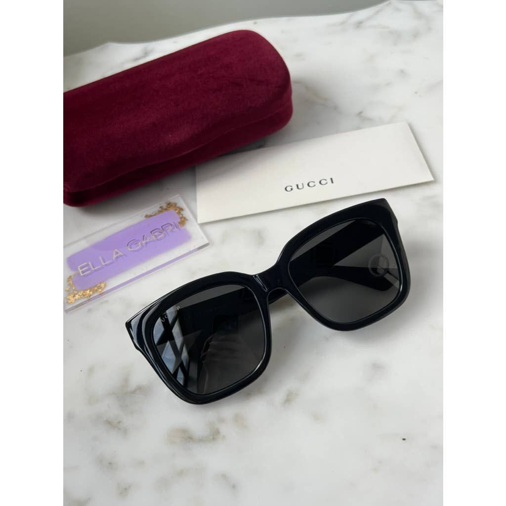 Gucci NEW Gucci GG1338SK 002 Polarized Black Square