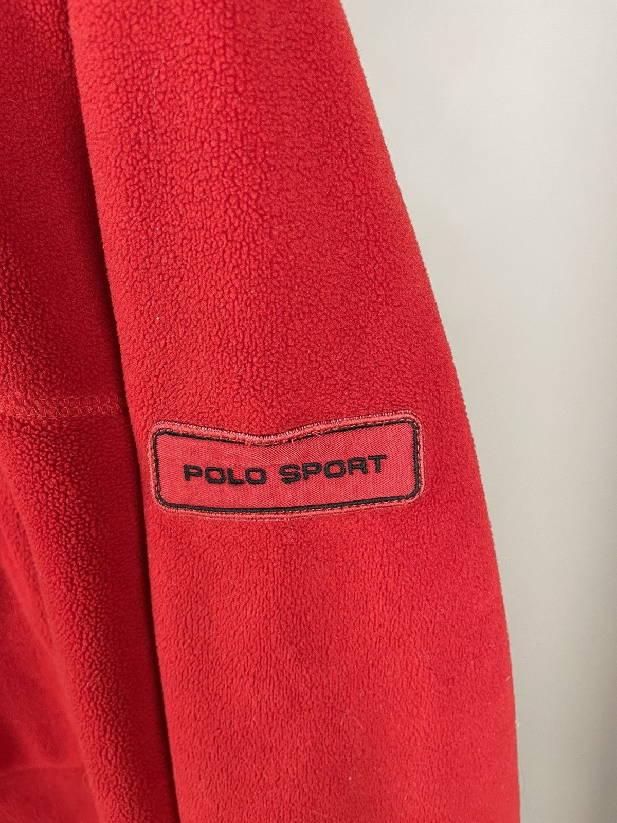 Polo Ralph Lauren × Ralph Lauren × Vintage Polo sport Ralph Lauren red fleece 1/4 zip Size US XL / EU 56 / 4 - 4 Thumbnail