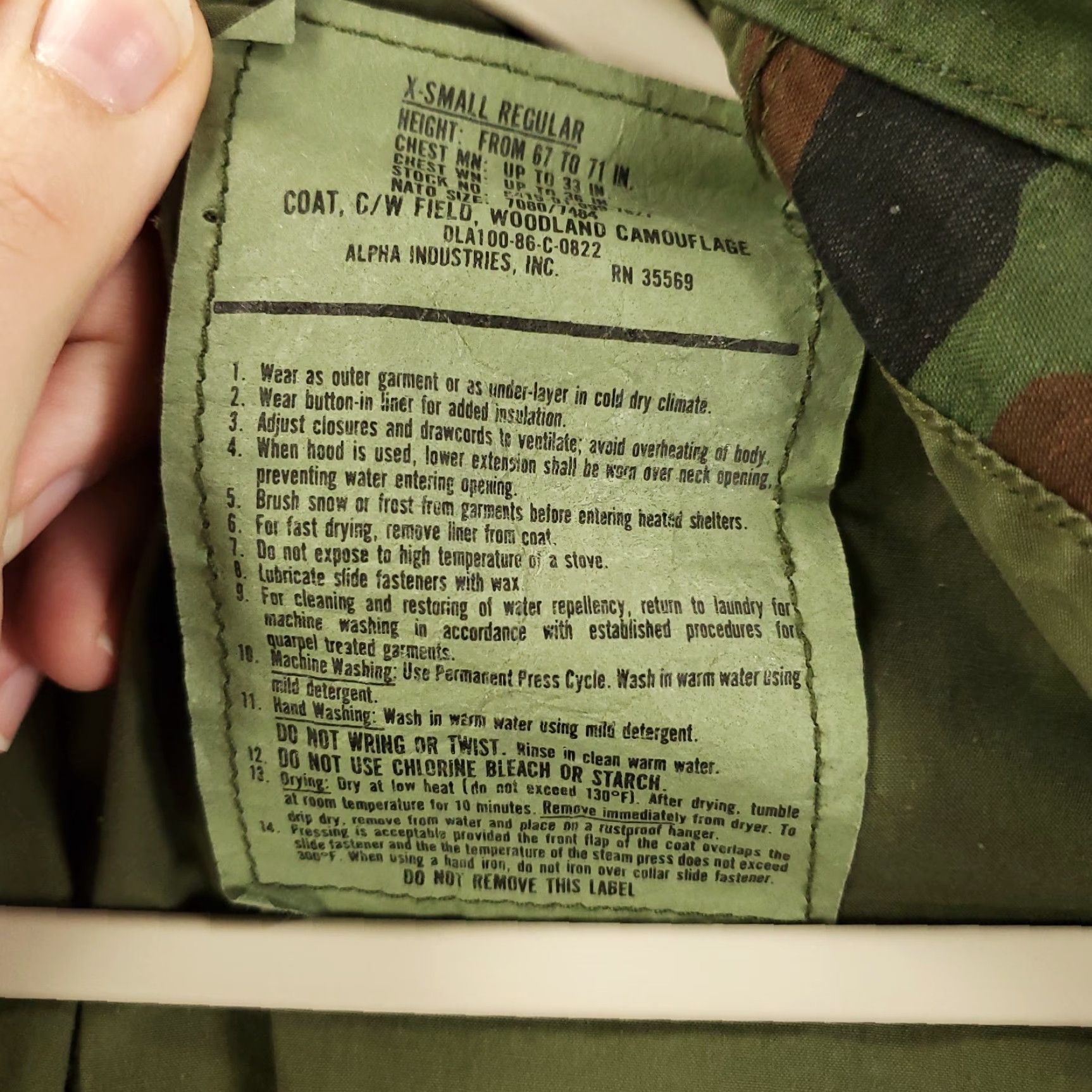 Vintage VINTAGE Alpha M65 Jacket Men XS Military Field Coat Woodland Camo 90s Army Grunge Hunt Hiking Wind-Resistant Size US XS / EU 42 / 0 - 2 Thumbnail