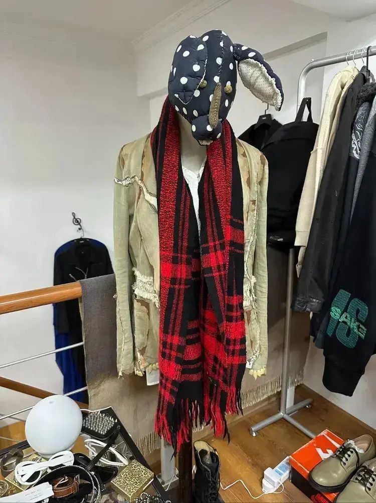 Yohji Yamamoto Yohji Yamamoto Y's Plaid Scarf-2505 Size ONE SIZE - 5 Thumbnail