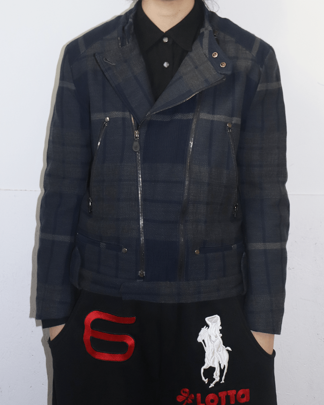 Alexander McQueen Alexander McQueen Wool Check Rider Jacket Size US M / EU 48-50 / 2 - 3 Thumbnail