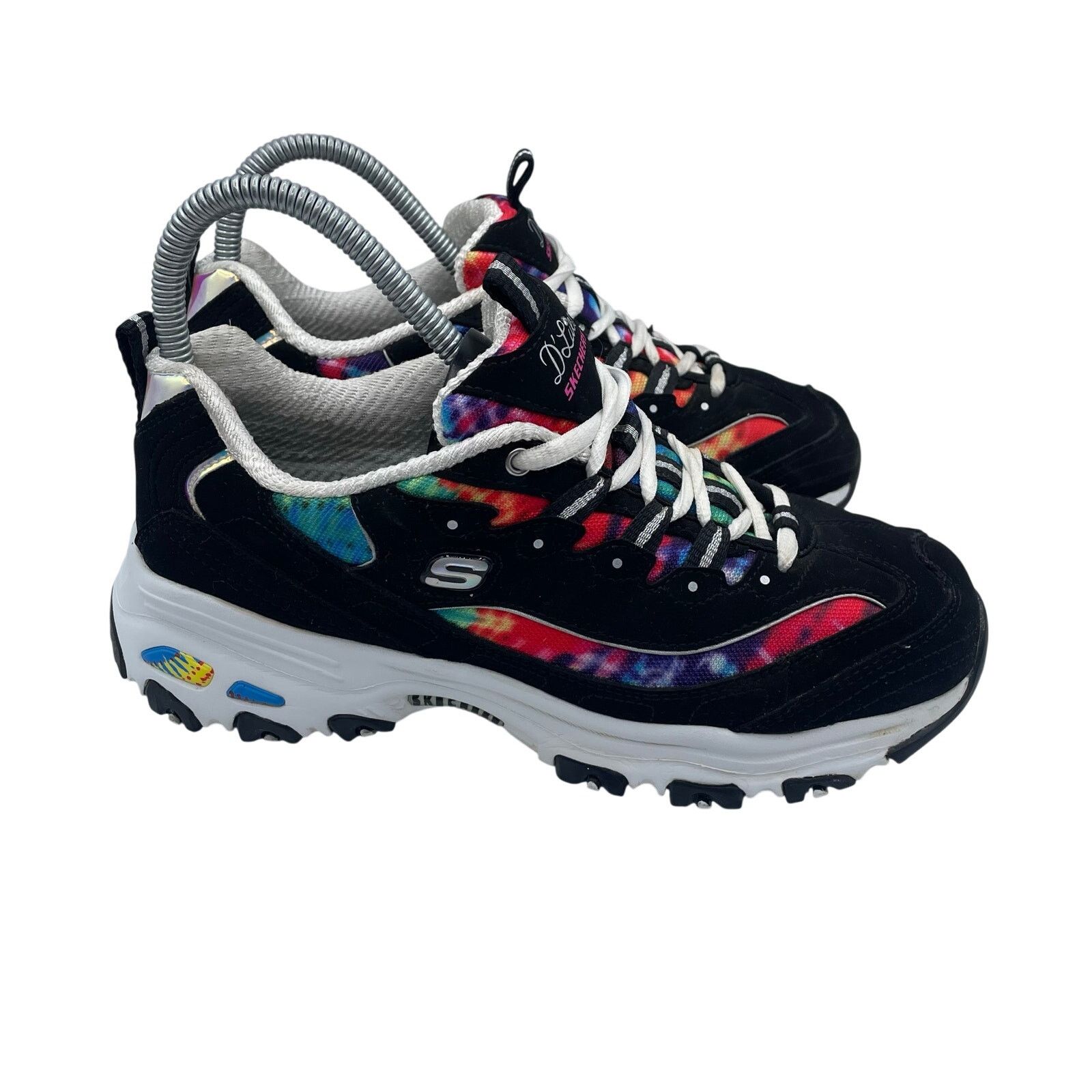 SKECHERS Skechers D’Lites Summer Fiesta Black Shoes Womens 7 Wide Size US 7 / IT 37 - 2 Thumbnail