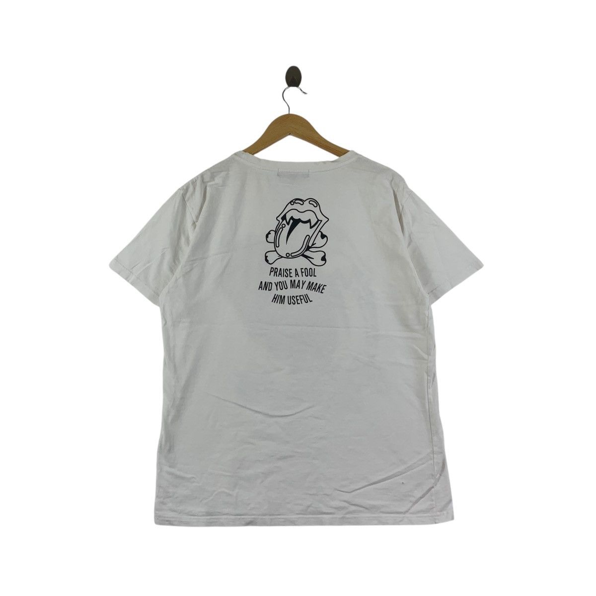 Vintage RUF TWO JAPAN Punk Rebel Hot Lips Tongue Tee Shirt Top Size XL / US 12-14 / IT 48-50 - 5 Thumbnail