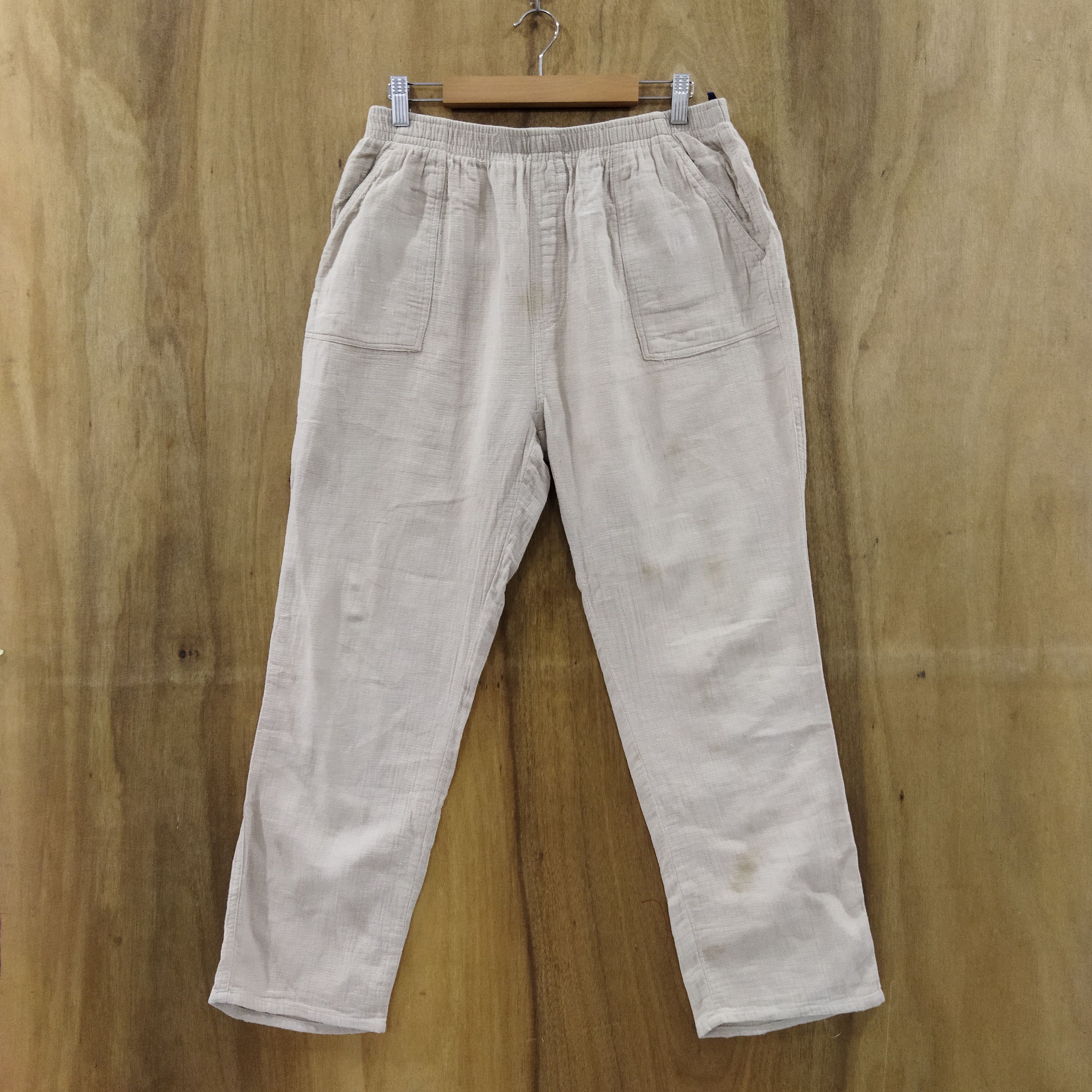 Japanese Brand JAPANESE. BRAND CREAM SPRING WAIST BUSH PANTS Size US 33 - 1 Thumbnail