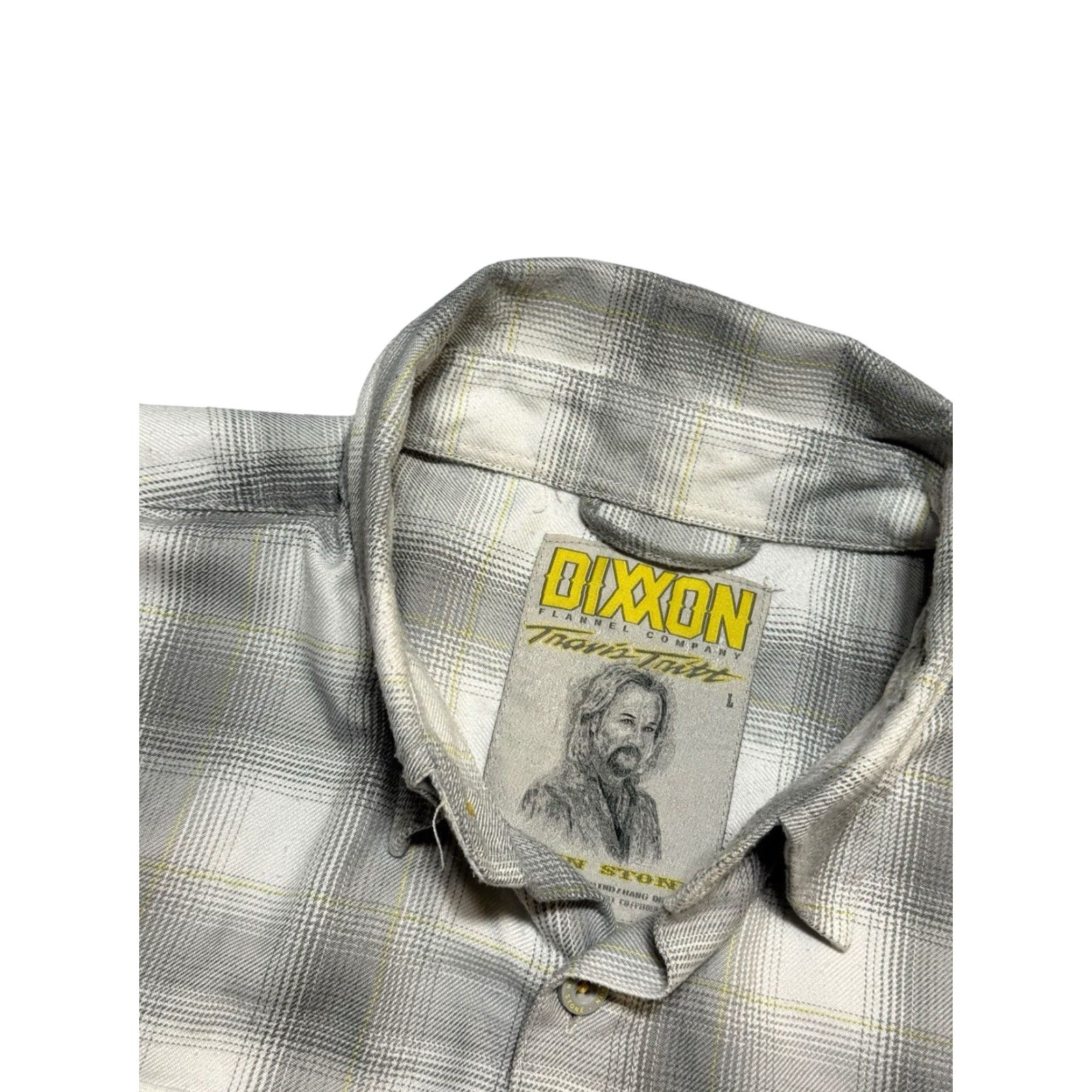 CO Dixxon Flannel Co Travis Tritt Set In Stone Shirt L Gray Plaid Button-Up Long Sleeve Mens Regular Pocketed 90s Vintage? Wait Size US L / EU 52-54 / 3 - 3 Thumbnail
