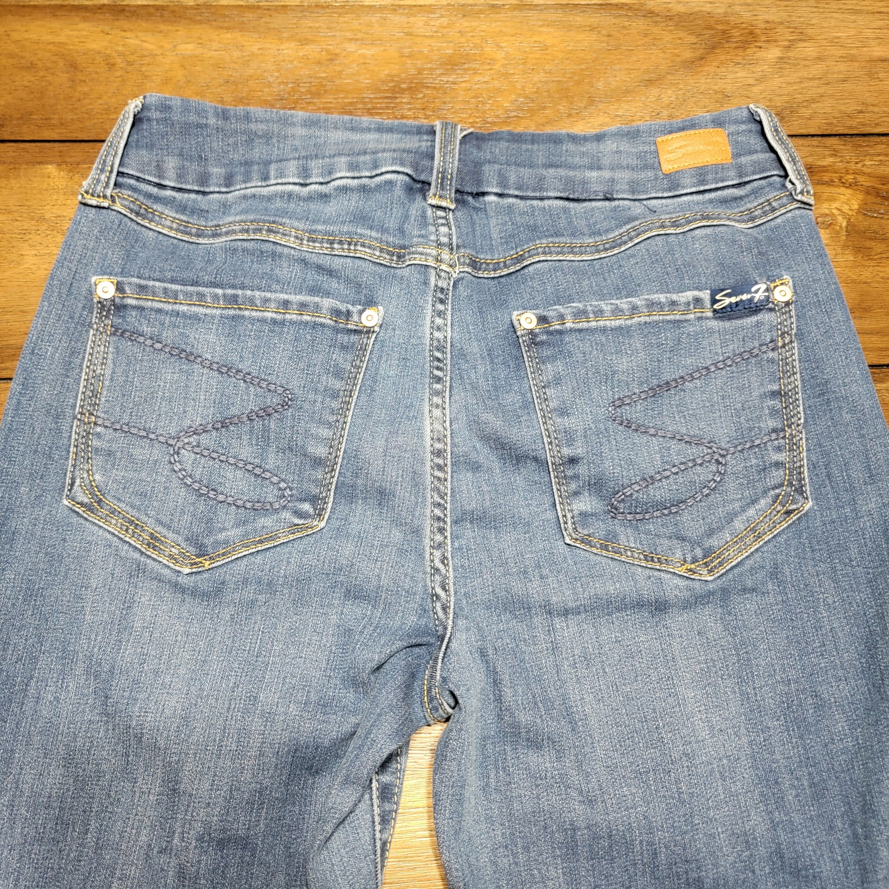 Seven 7 Seven7 Tummyless High Rise Skinny Denim Jeans - Size 6 Size 28" / US 6 / IT 42 - 4 Thumbnail