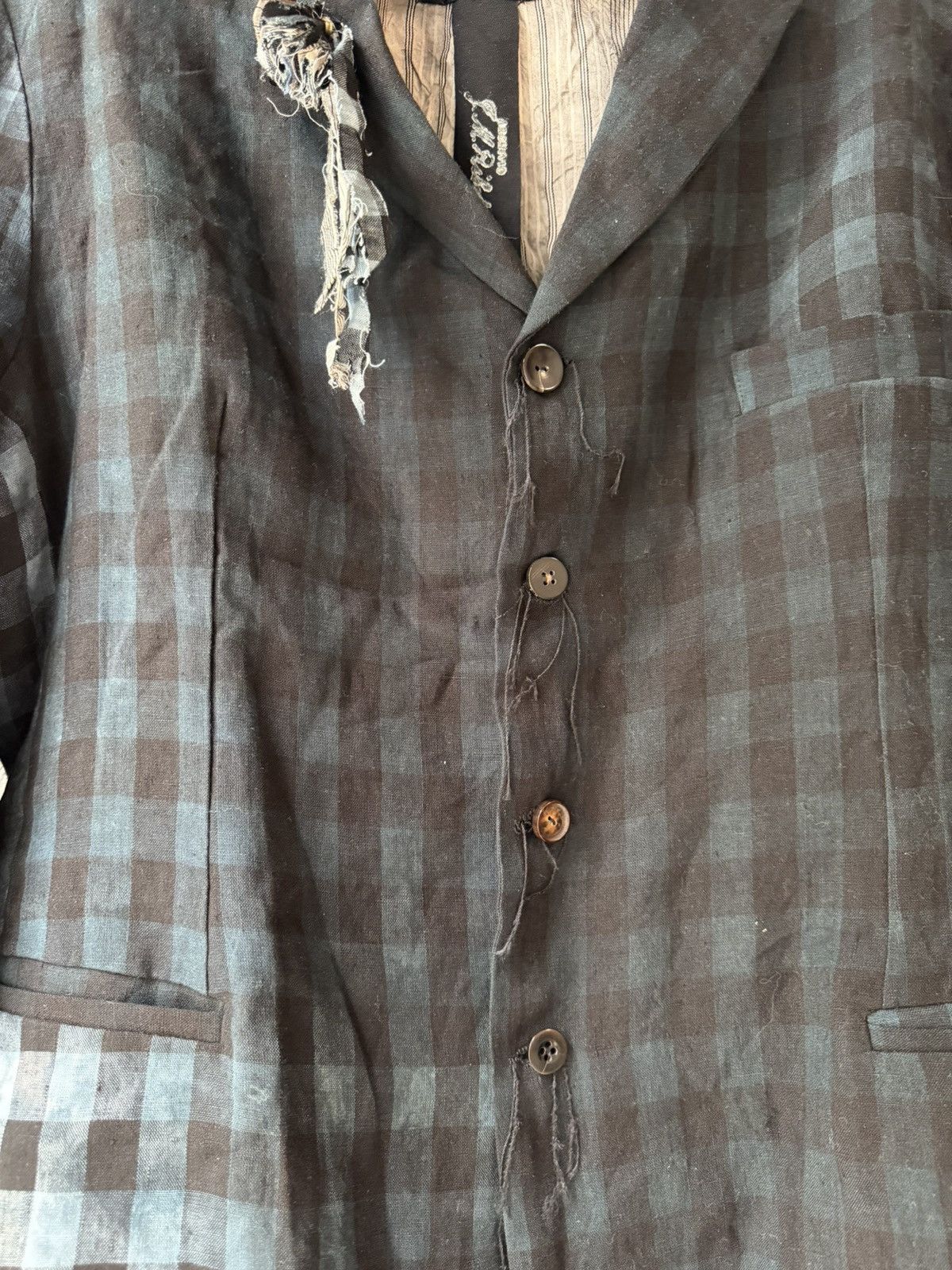 Archivio J.M. Ribot Archivio J. M. Ribot Men's Linen Blazer Size US L / EU 52-54 / 3 - 3 Thumbnail
