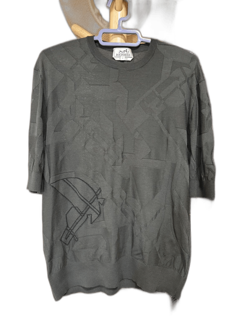 Hermes Hermes Wool Short Sleeve Knit T-shirt Size US M / EU 48-50 / 2 - 1 Thumbnail