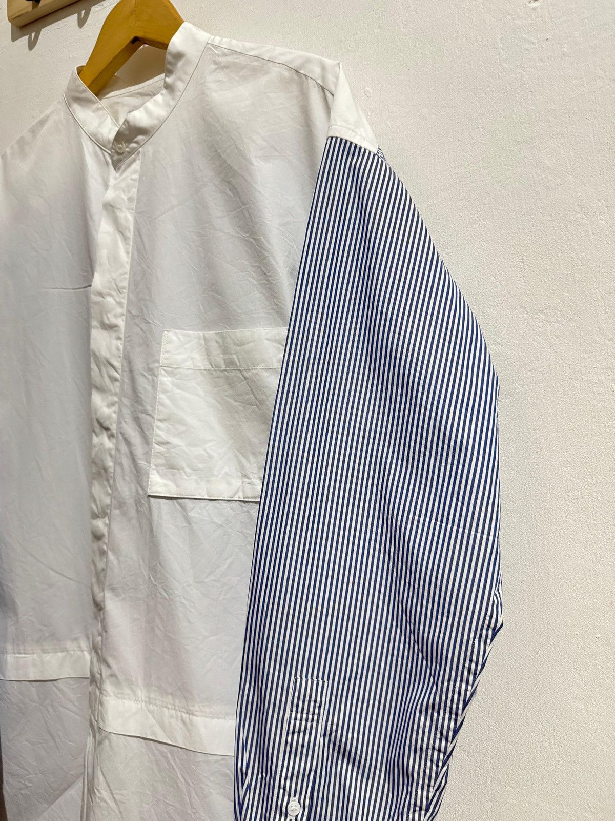 Jil Sander × Uniqlo Uniqlo x Jil sander stripe oversize hidden button Shirt Size US L / EU 52-54 / 3 - 5 Thumbnail