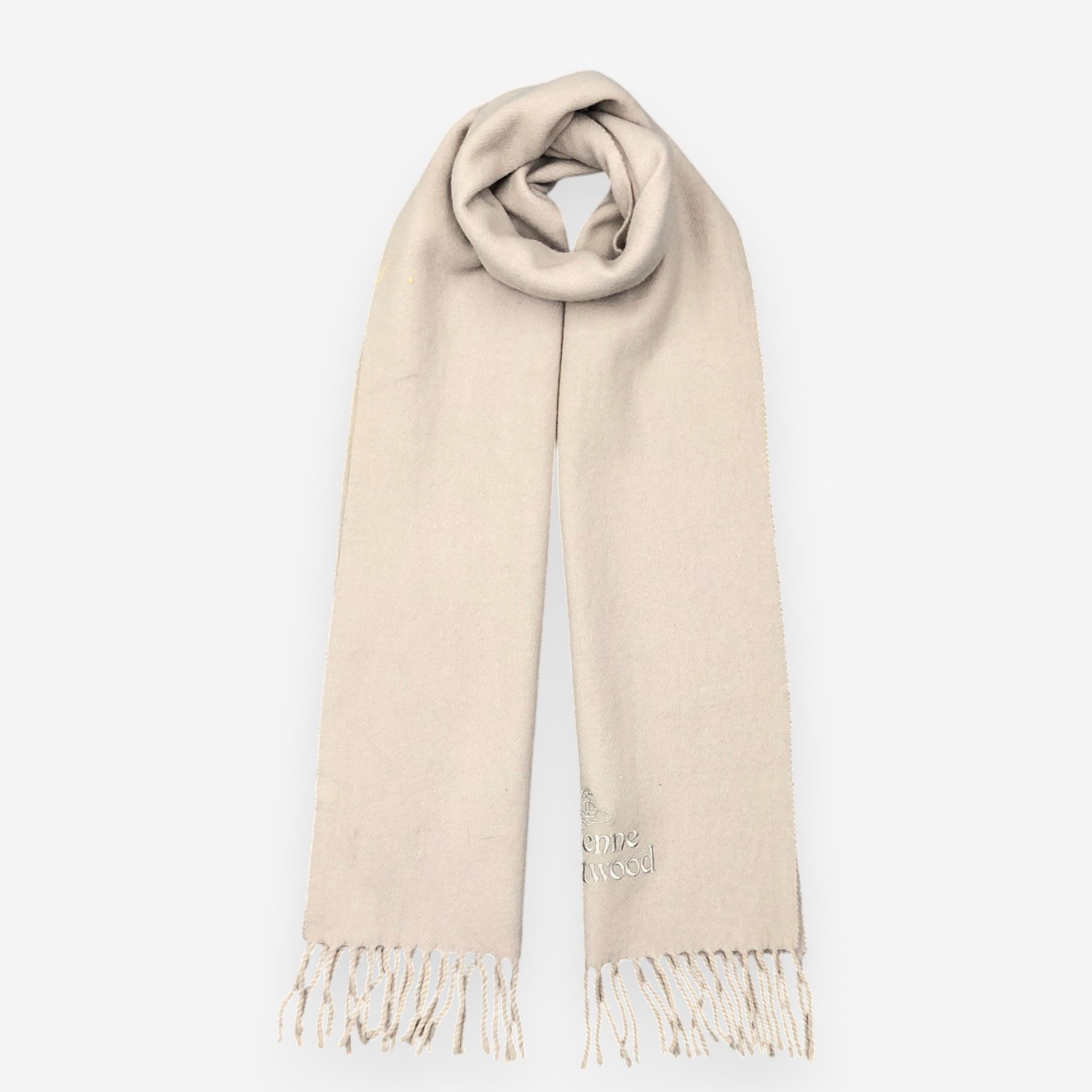 Japanese Brand Vintage Vivienne Westwood Scarf Muffler Orbs Wool Scarves Size ONE SIZE - 1 Thumbnail