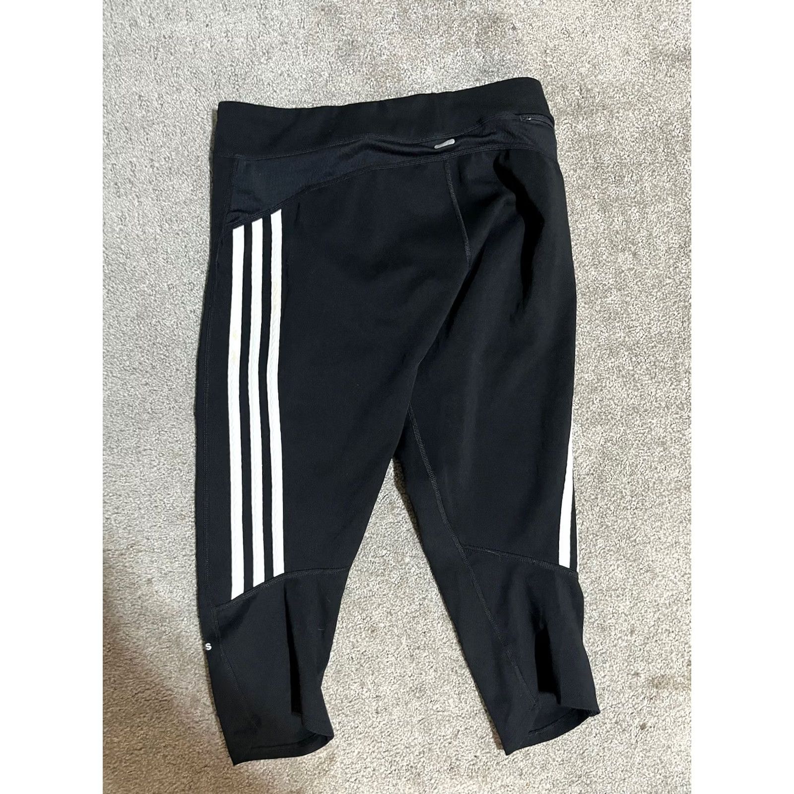 Adidas adidas Women Capri Legging Black Size S White stripe Climalite Size 28" / US 6 / IT 42 - 3 Thumbnail