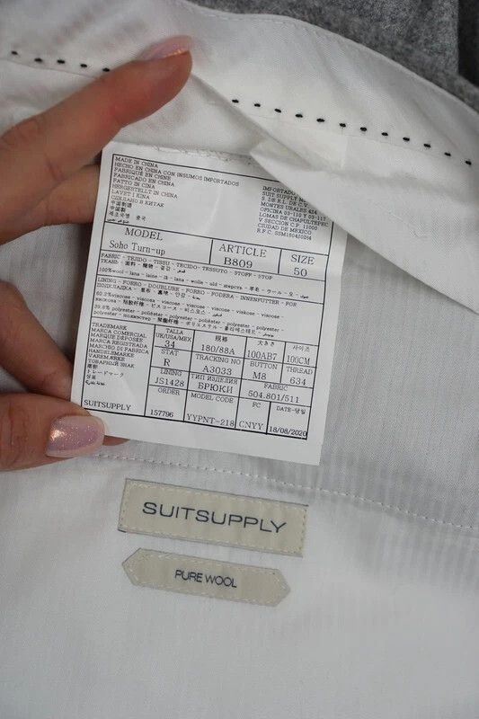 Suitsupply Men Suitsupply Soho Turn - Up Trousers Flannel Grey UK/US40 Size 40R - 6 Thumbnail