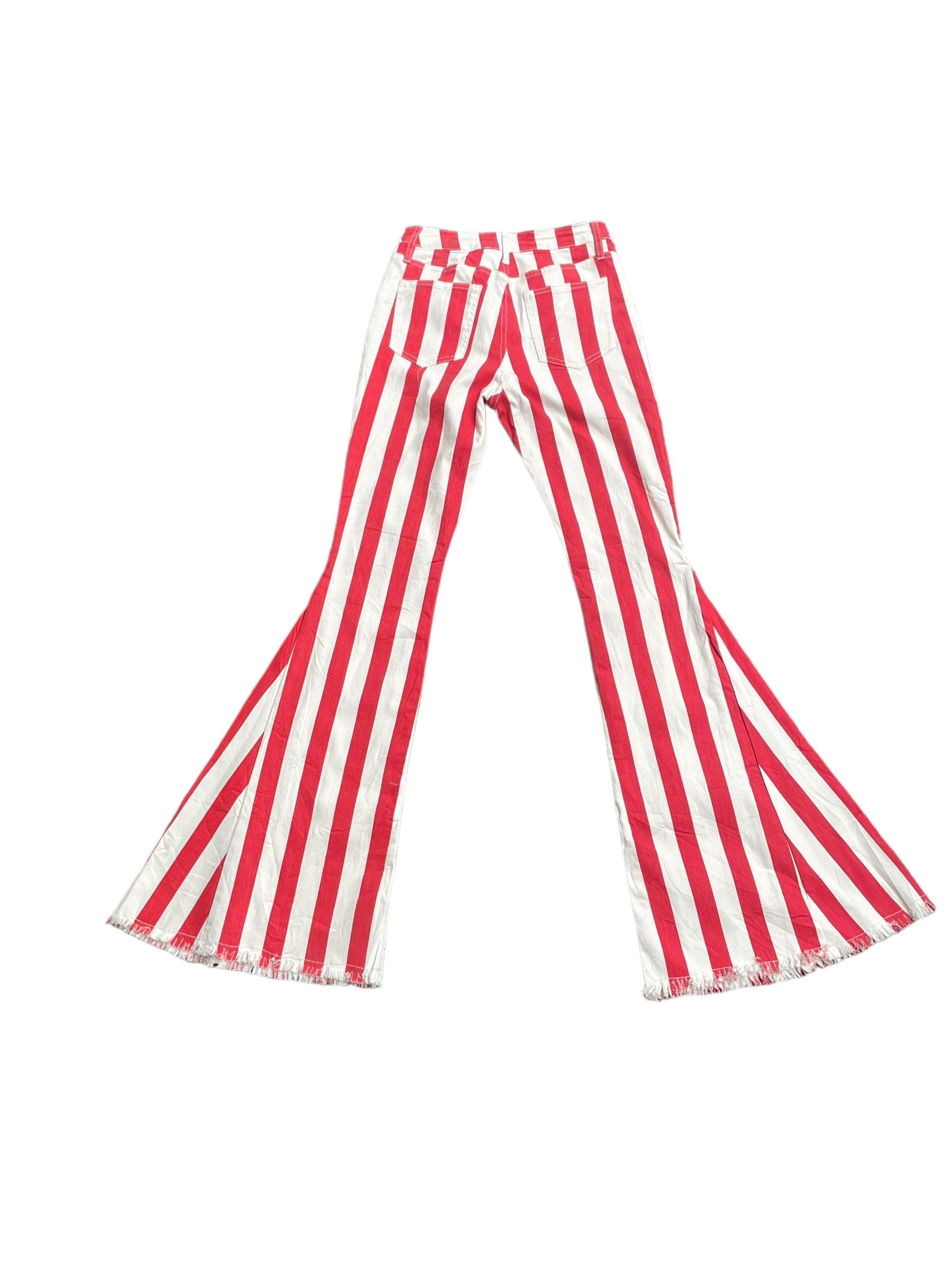 Japanese Brand Wisteria Lane Wide Leg Stripes Denim Size 26" / US 2 / IT 38 - 4 Thumbnail