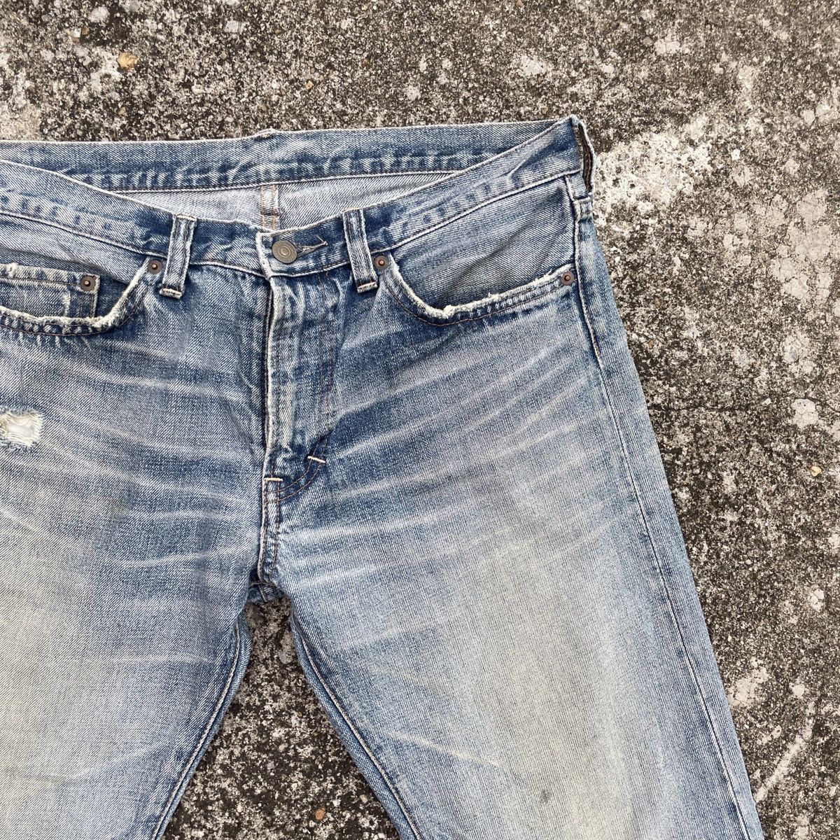 Japanese Brand Vintage Unbranded Distressed Denim Jeans Size US 33 - 2 Thumbnail