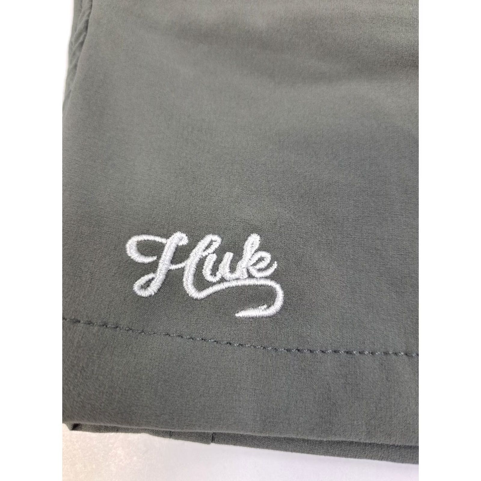 Vintage VINTAGE? Huk Womens Performance Shorts Grey Zip Back/Side Pocket Size L #7440 Size 36" / US 14 / IT 50 - 4 Thumbnail