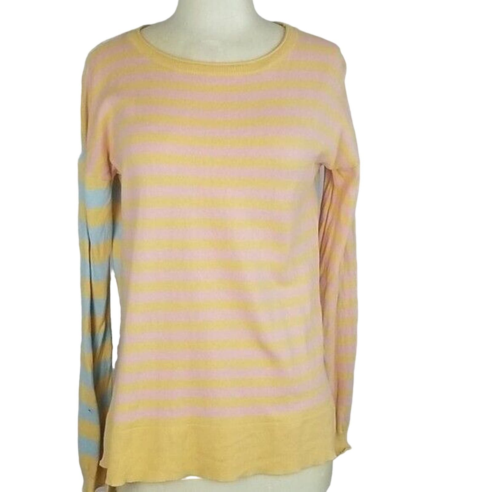 Sundry Sundance Women Striped Cotton Pullover Sweater Size S Preppy Size S / US 4 / IT 40 - 3 Thumbnail
