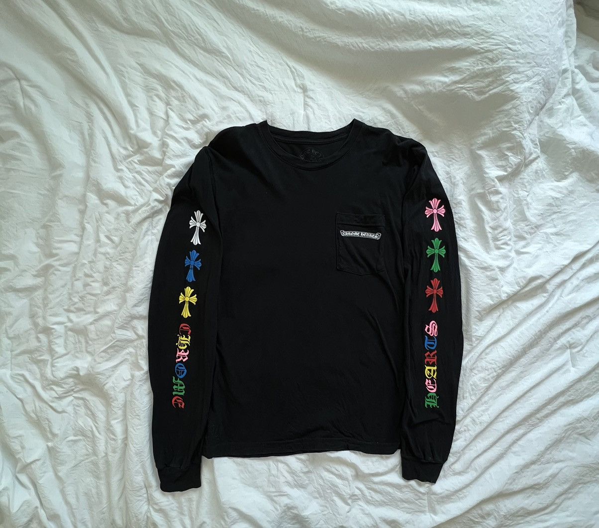 image of Chrome Hearts Cemetery Long Sleeve in Black, Men's (Size Large)