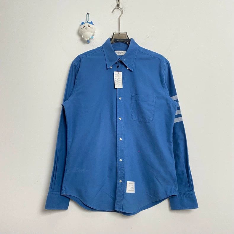 Thom Browne Blue four-striped shirt 2503-Nextarrow