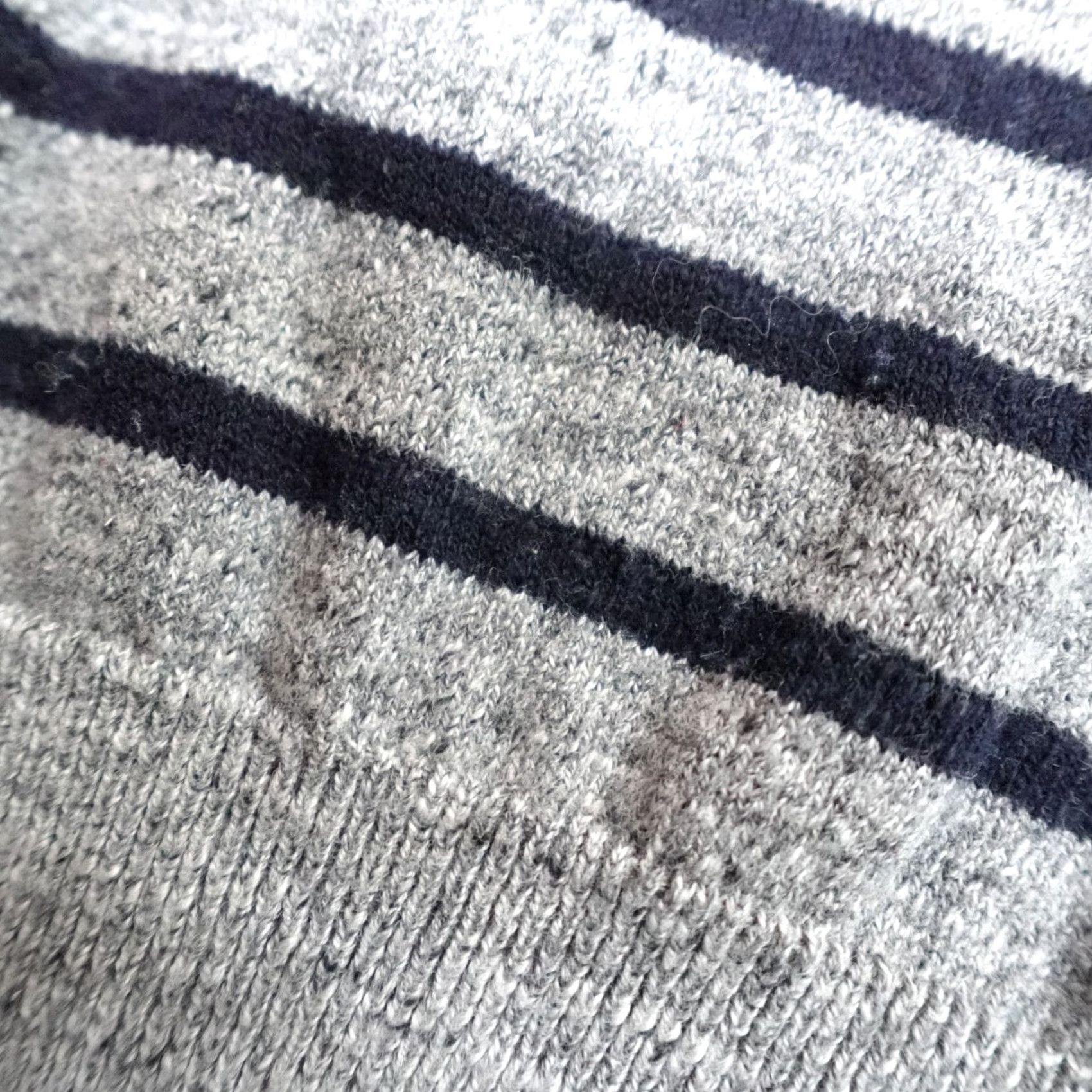 J.Crew J.Crew Sweater XL Gray Striped Rugged Cotton Crew Neck Men Pullover Knit Wool Tight-Knit Classic Crewneck Size US XL / EU 56 / 4 - 3 Thumbnail