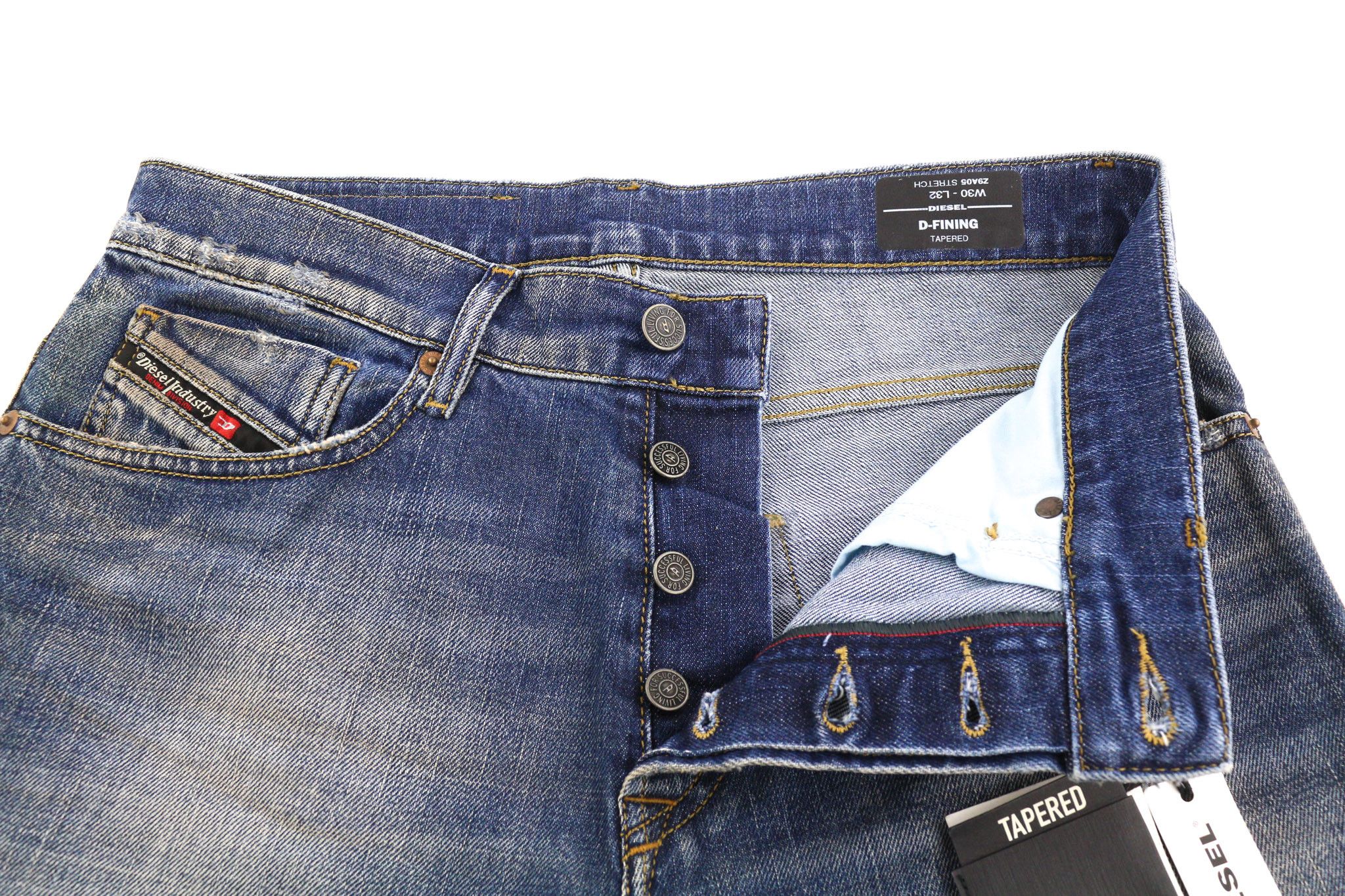 Diesel D-FINING Z9A05 W30/L32 Stretch Blue Denim 40425 Size US 30 / EU 46 - 4 Thumbnail