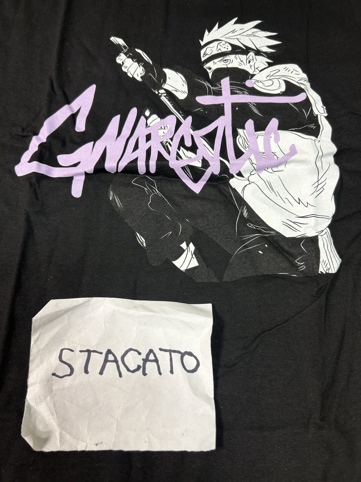 Gnarcotic × Japanese Brand Gnarcotic Lil Gnar Naruto Kakashi Tee Black/Purple Size US S / EU 44-46 / 1 - 3 Thumbnail