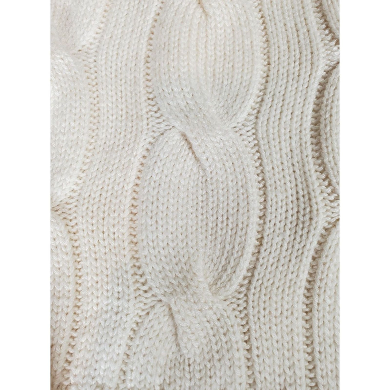 Vintage Hickey Freeman 100% Cashmere Cable Knit Cricket Sweater White Black Men's L Pullover Knit Casual/Workwear Size US L / EU 52-54 / 3 - 3 Thumbnail